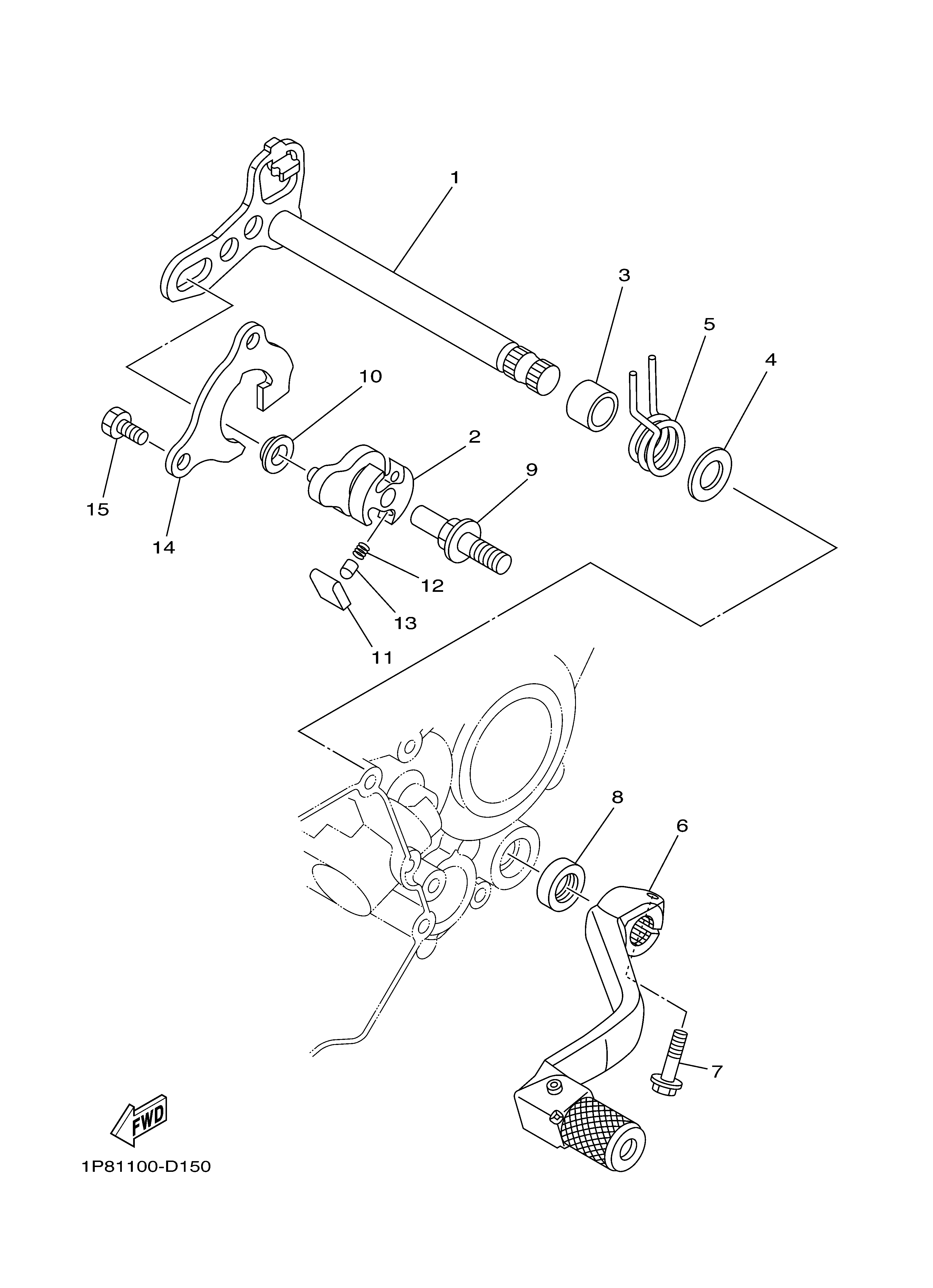 SHIFT SHAFT Exploded diagrams