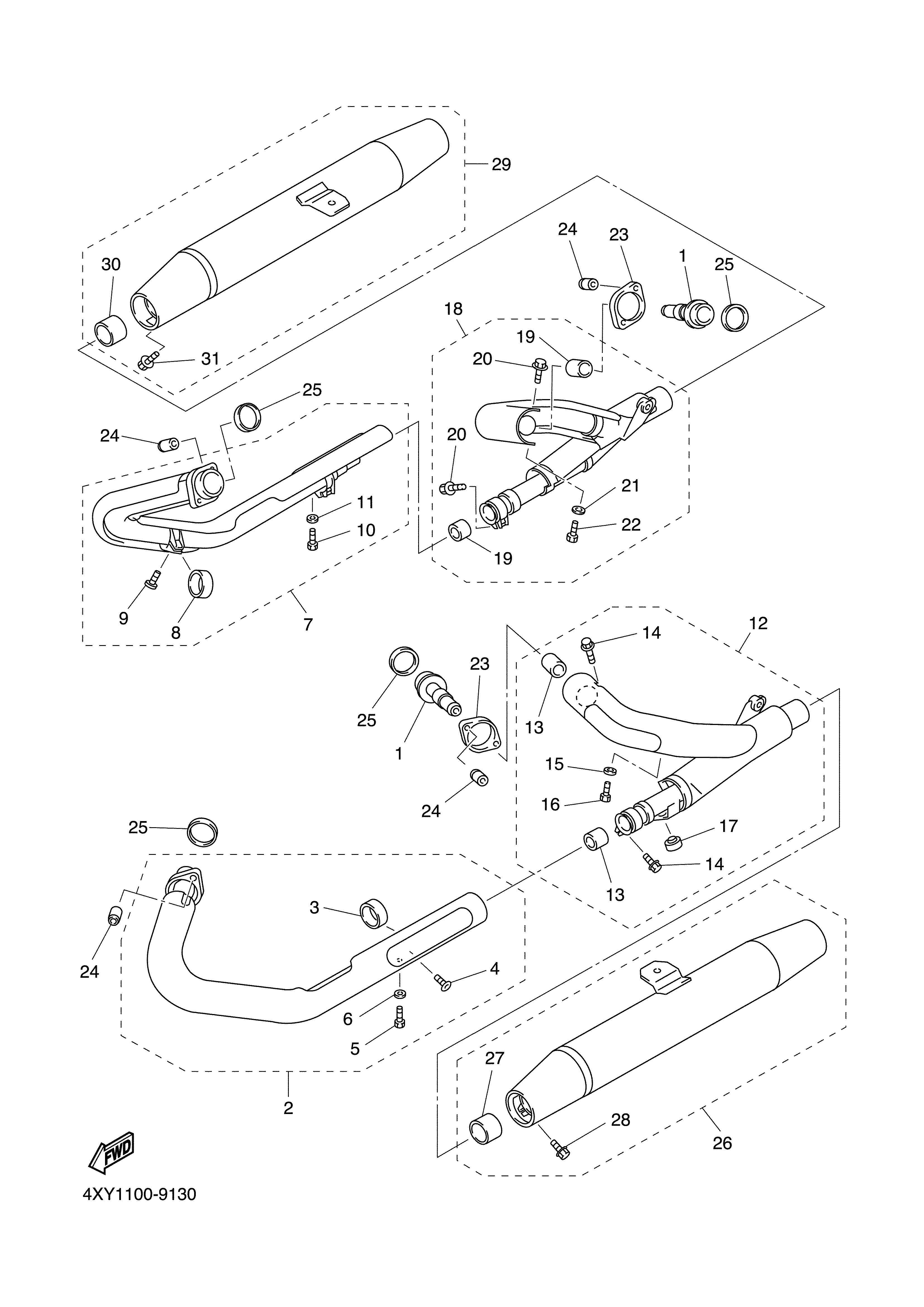 EXHAUST ภาพแยกชิ้นส่วน