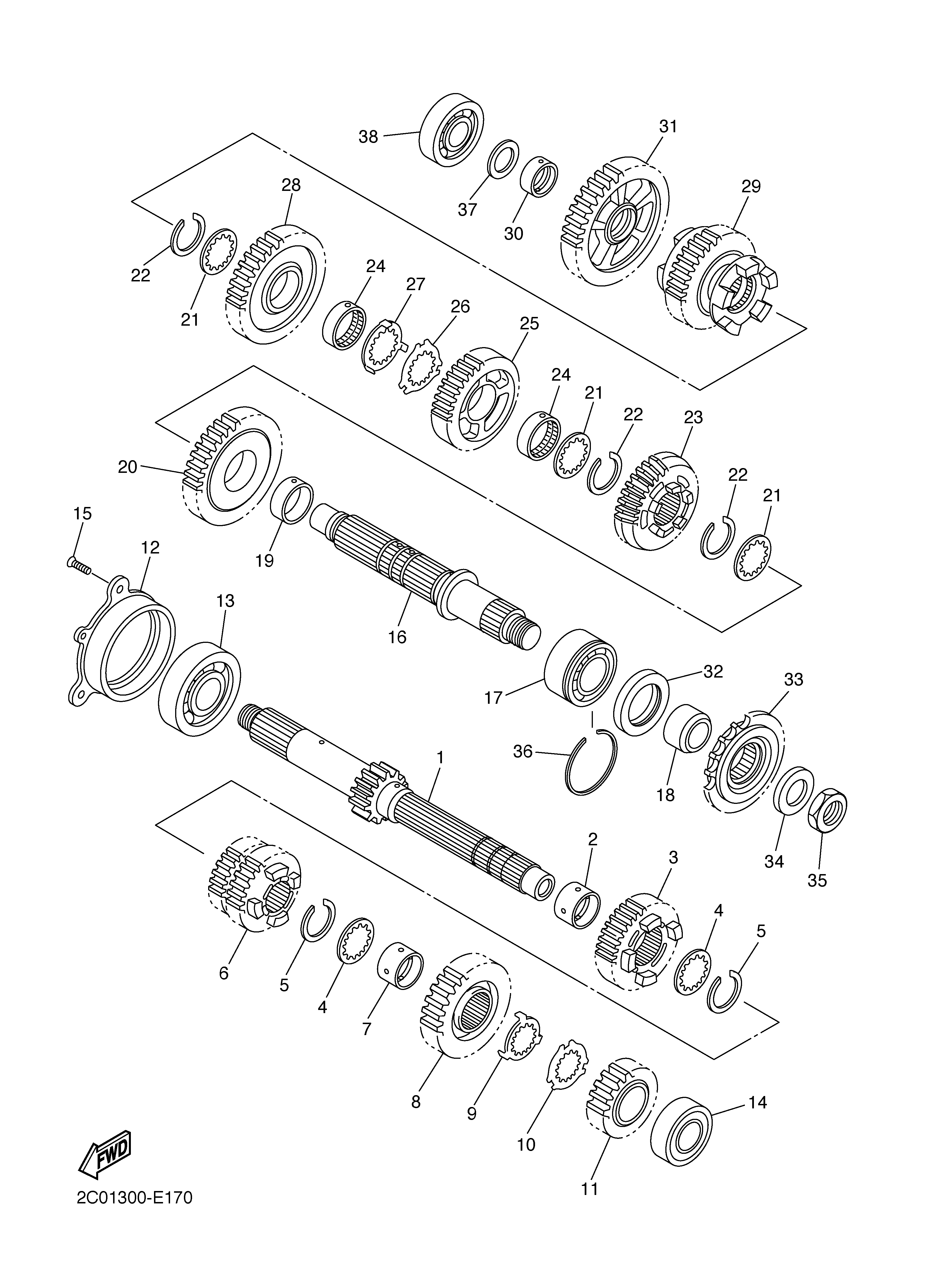 TRANSMISSION Sơ đồ tách chi tiết