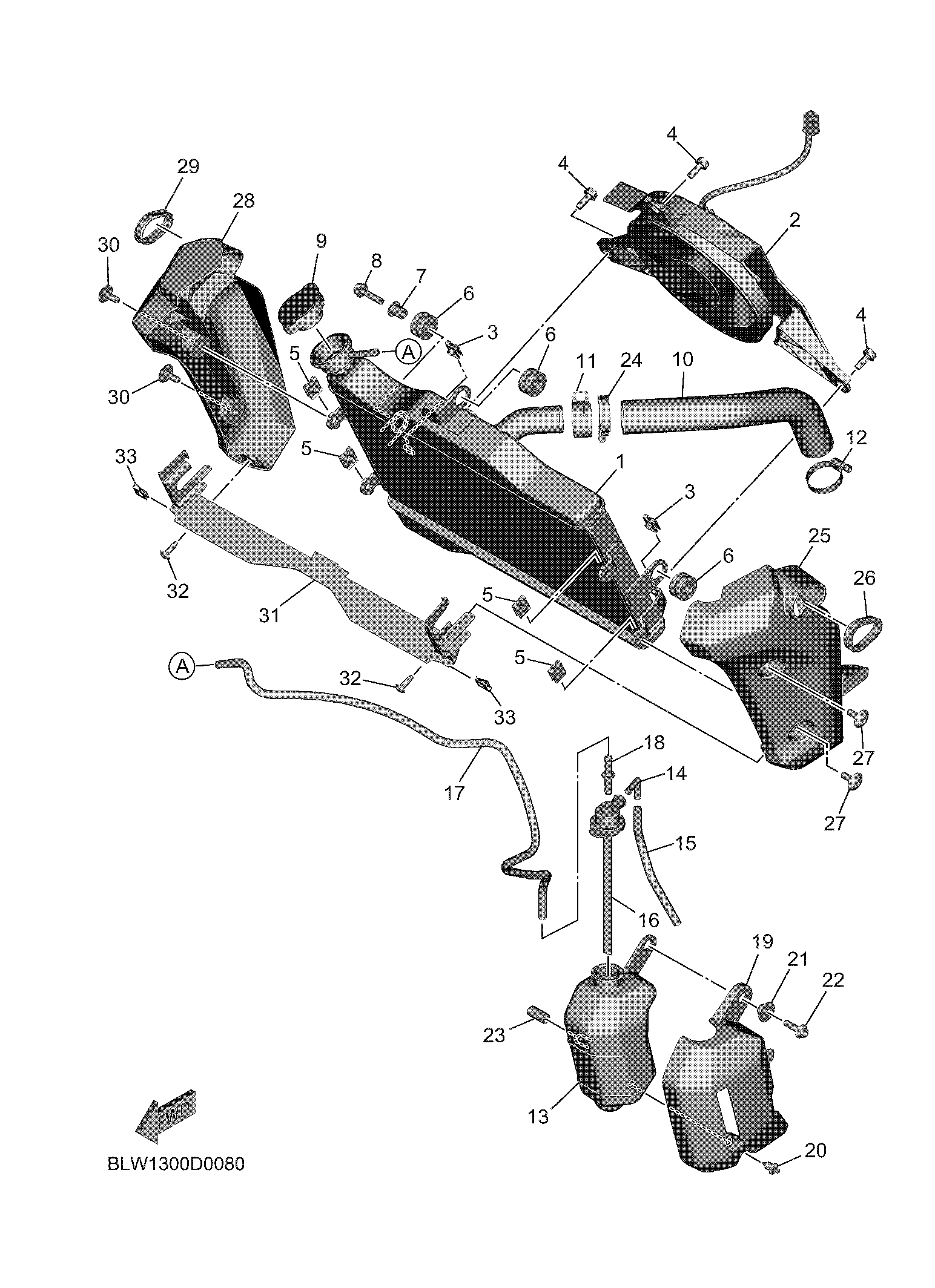 RADIATOR & HOSE ภาพแยกชิ้นส่วน