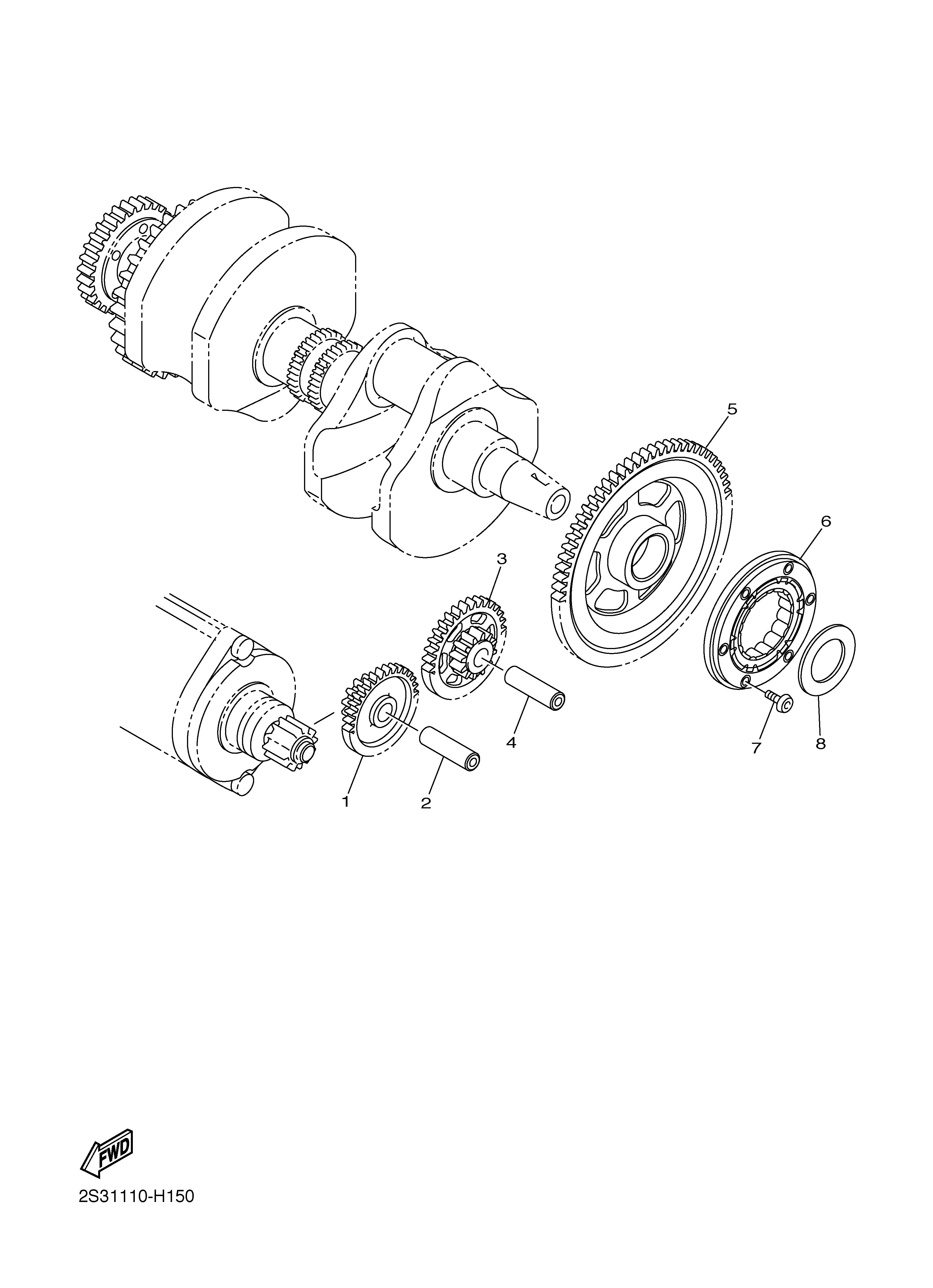 STARTER CLUTCH 爆炸图