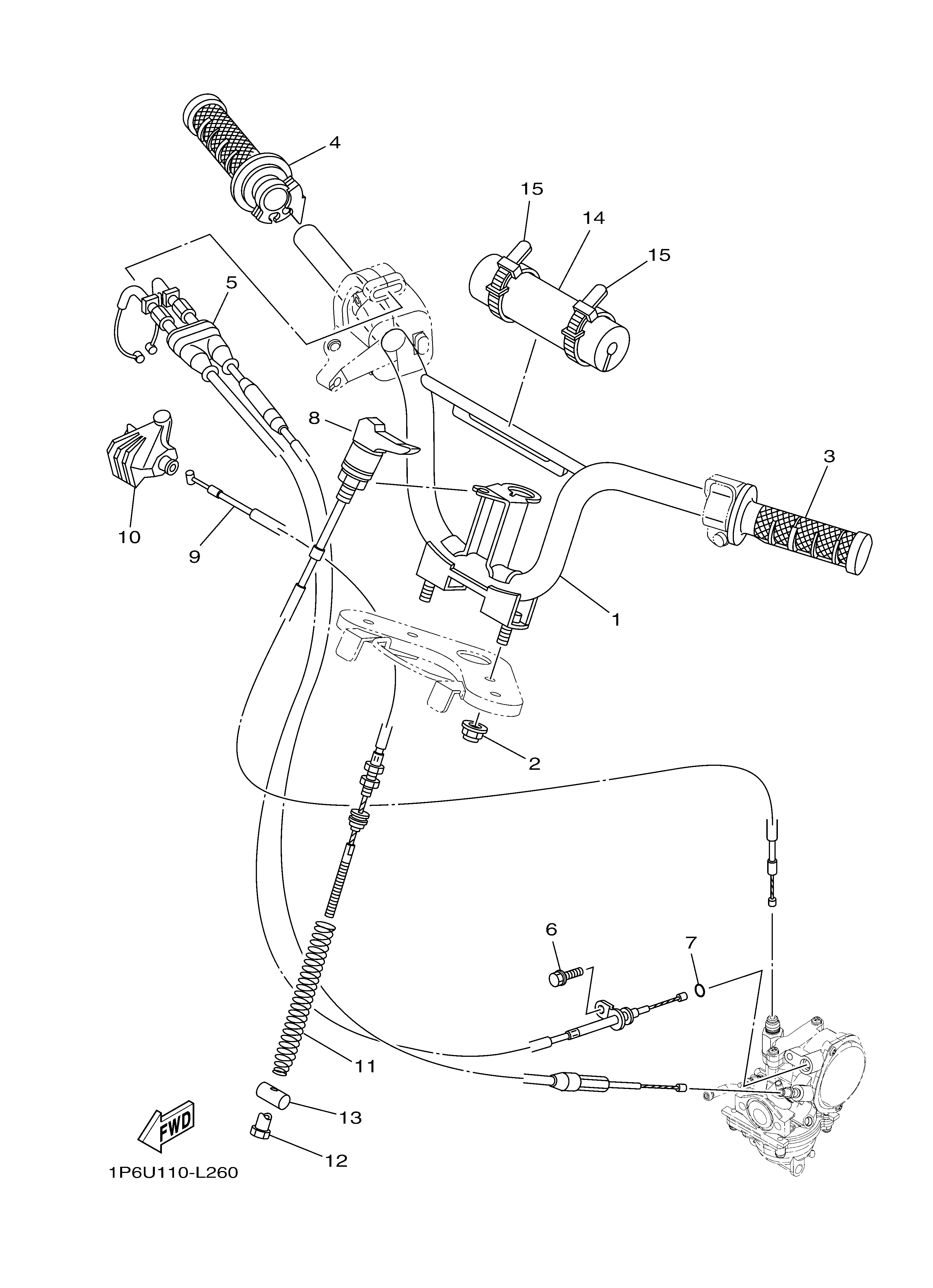 STEERING HANDLE CABLE Despieces