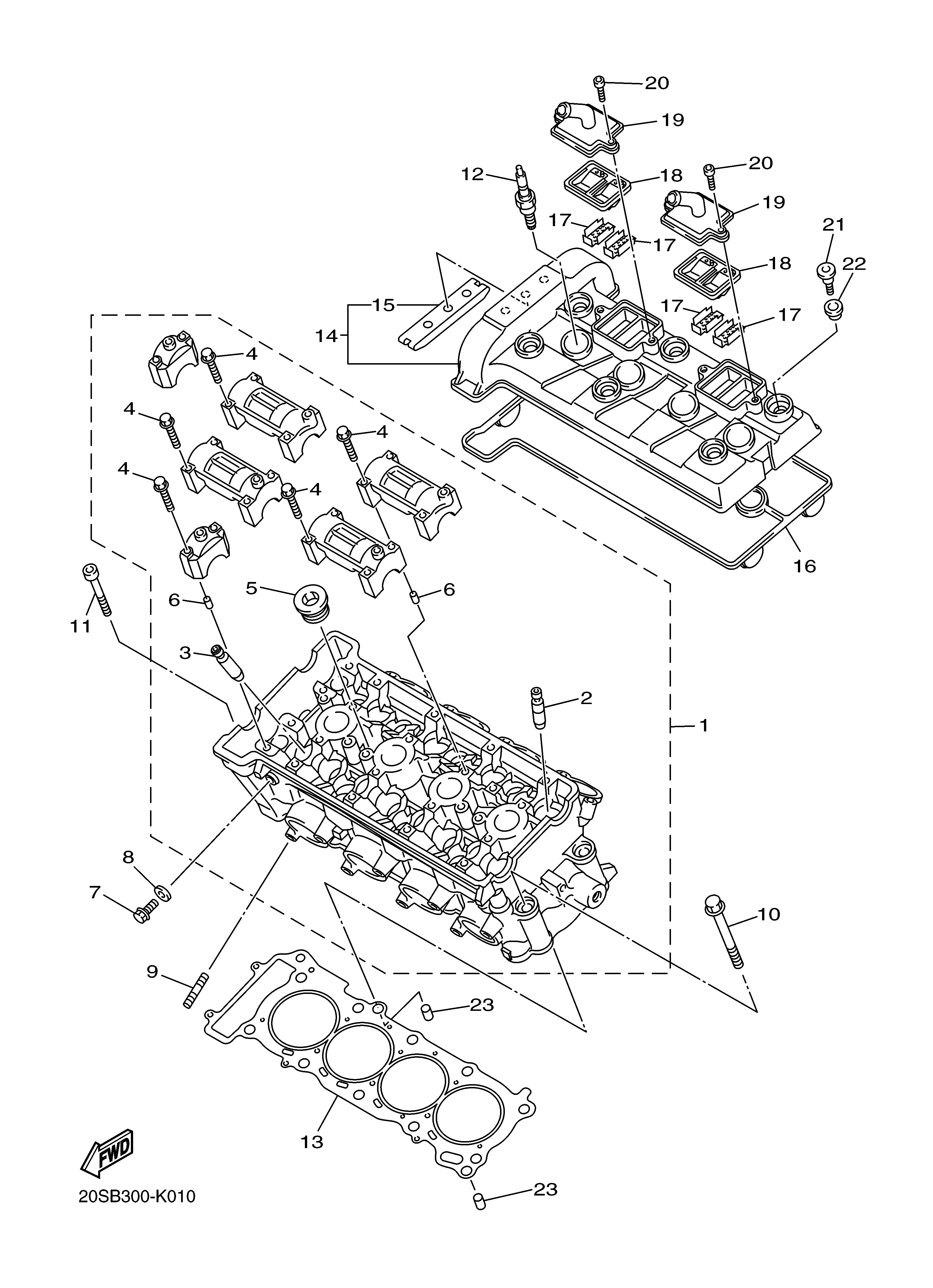 CYLINDER HEAD Vistas explodidas