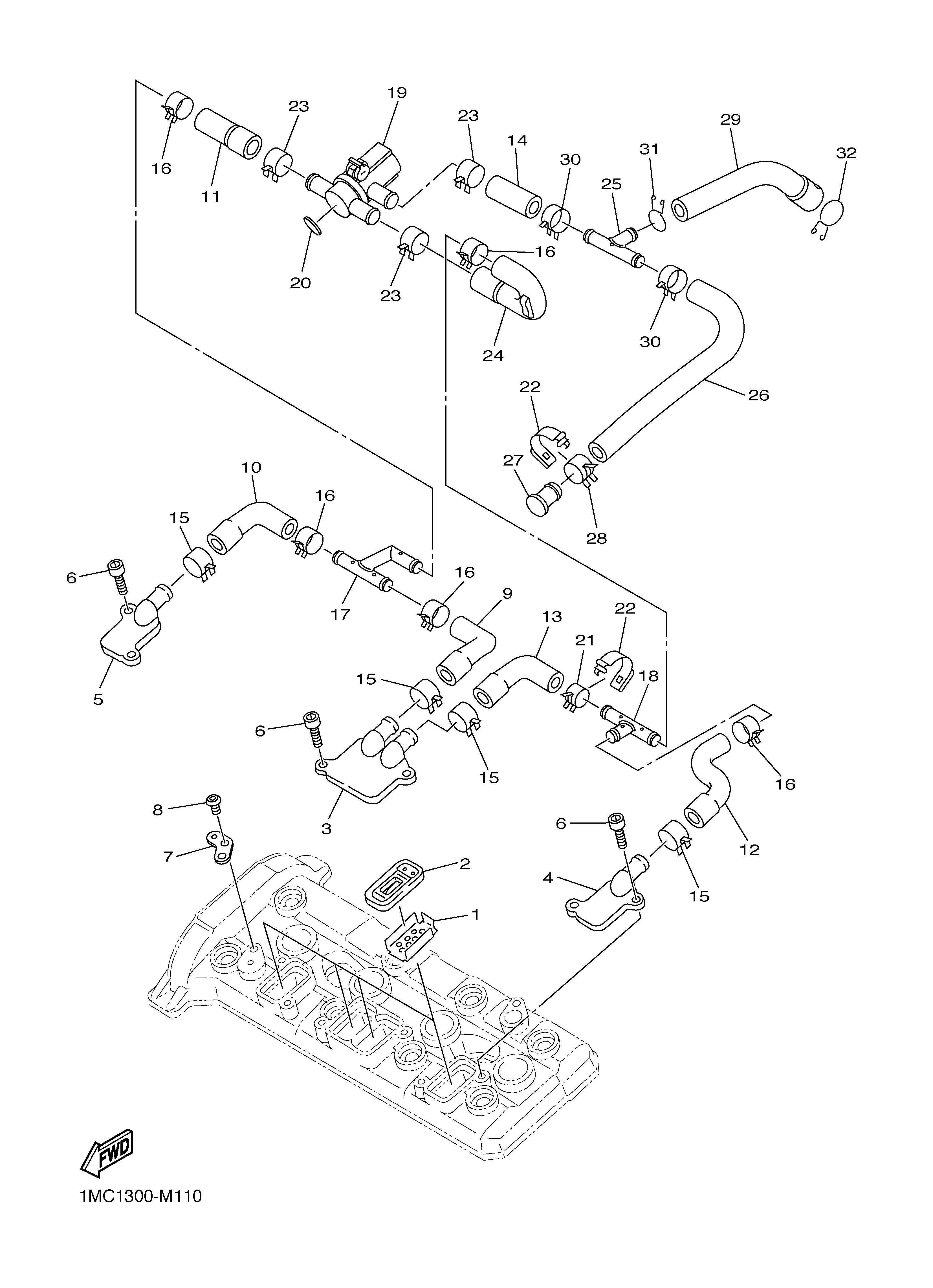 AIR INDUCTION SYSTEM 爆炸图