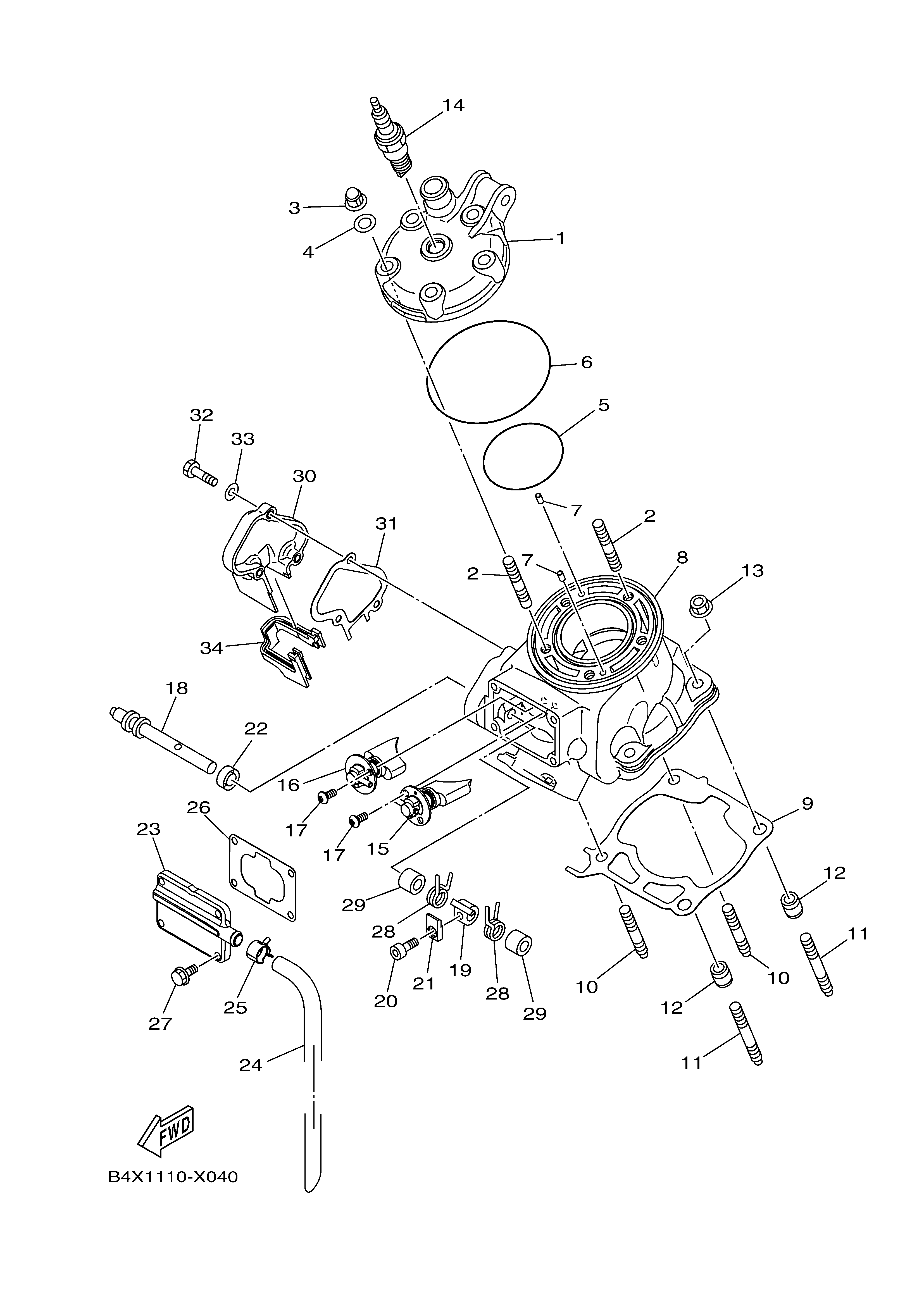 CYLINDER HEAD 爆炸图