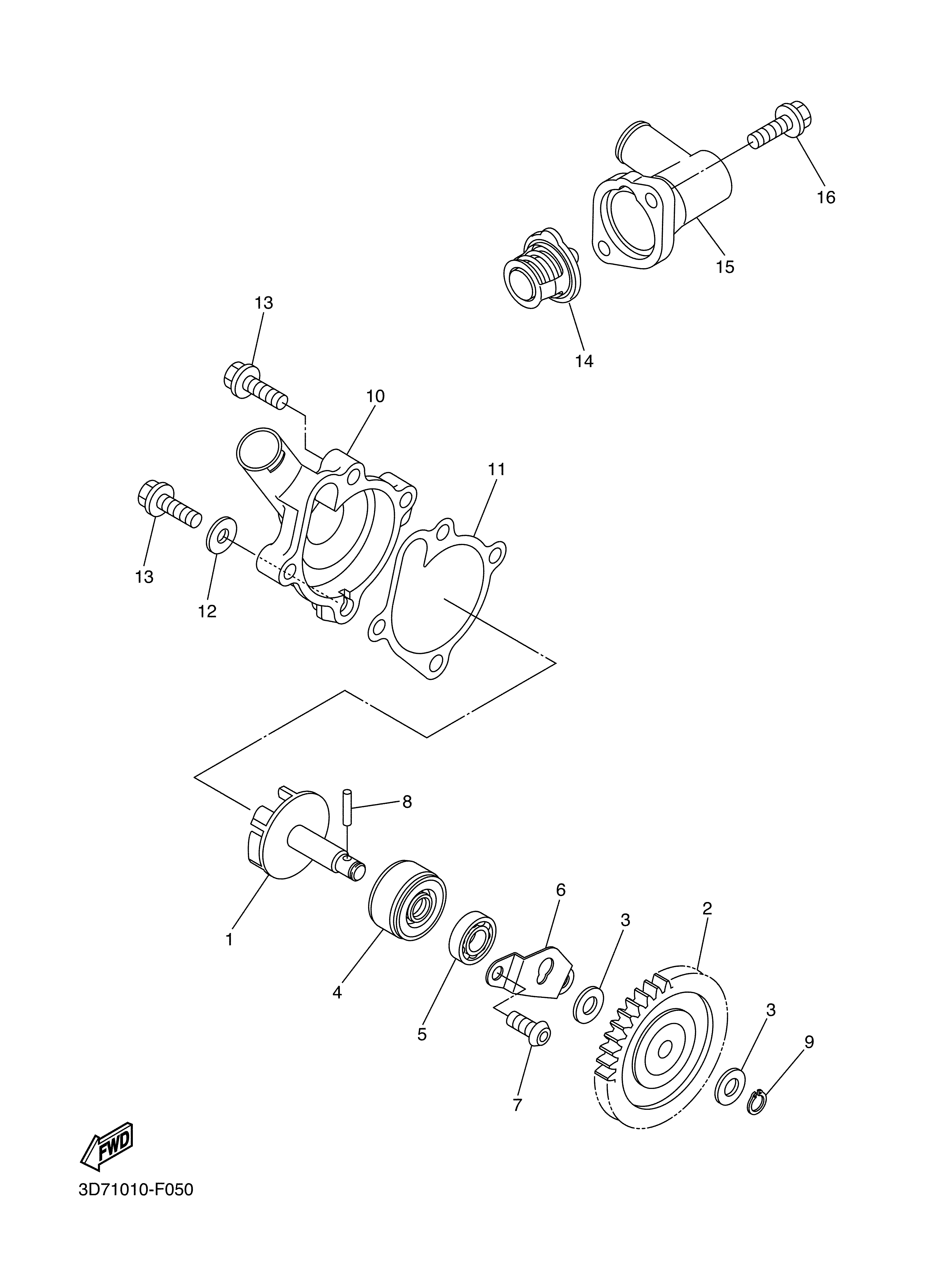 WATER PUMP Exploded diagrams