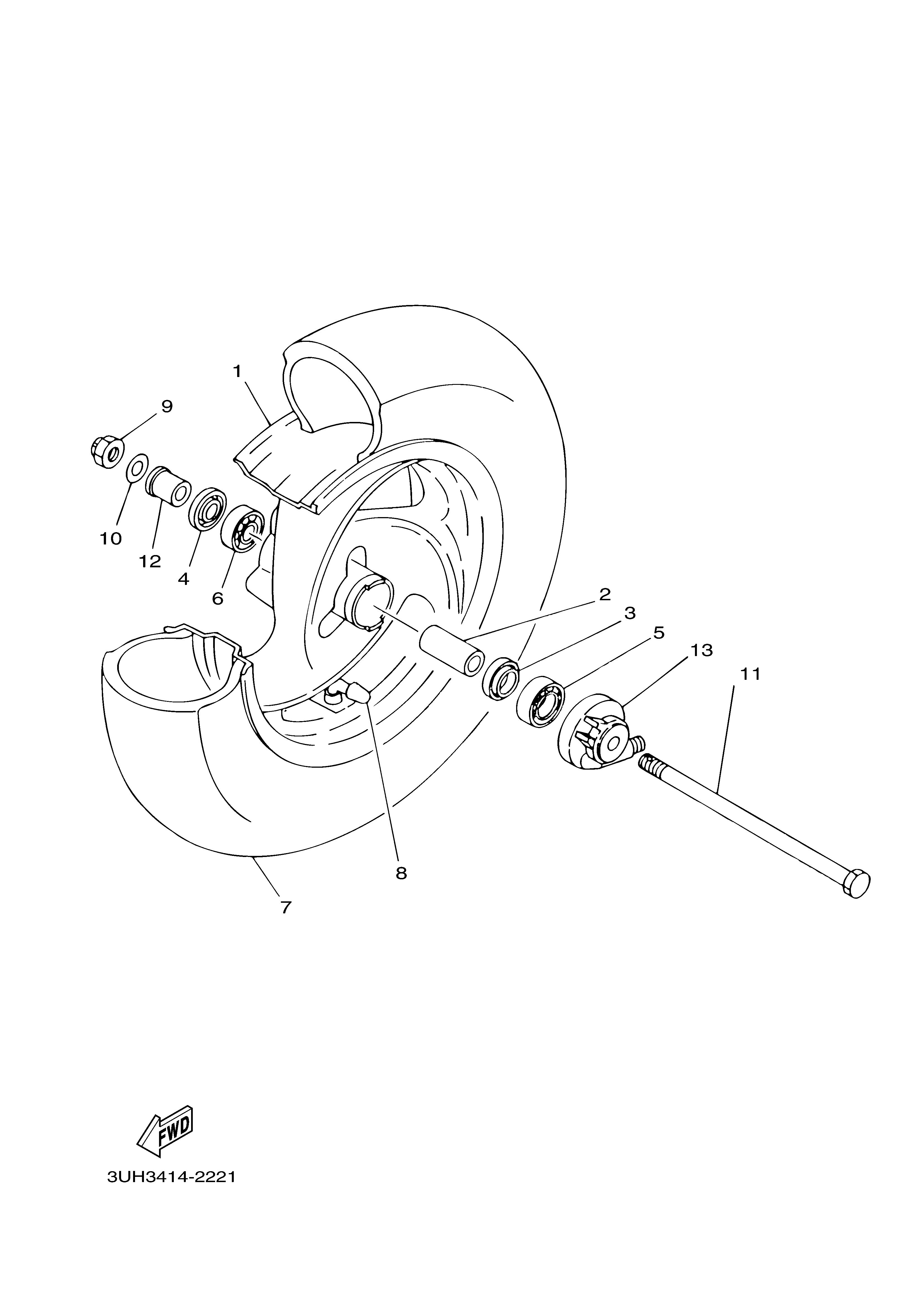 FRONT WHEEL ภาพแยกชิ้นส่วน