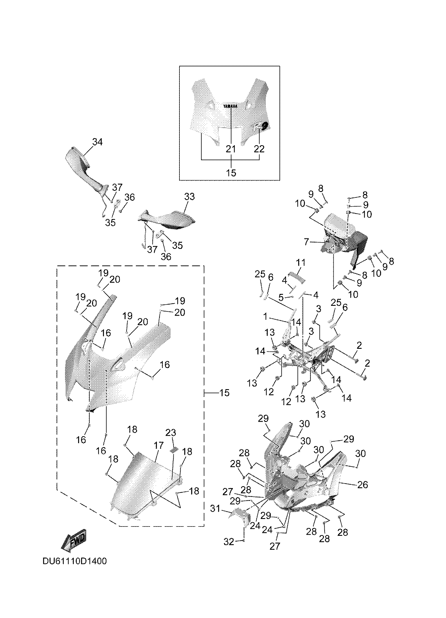 COWLING 1 Diagram terurai