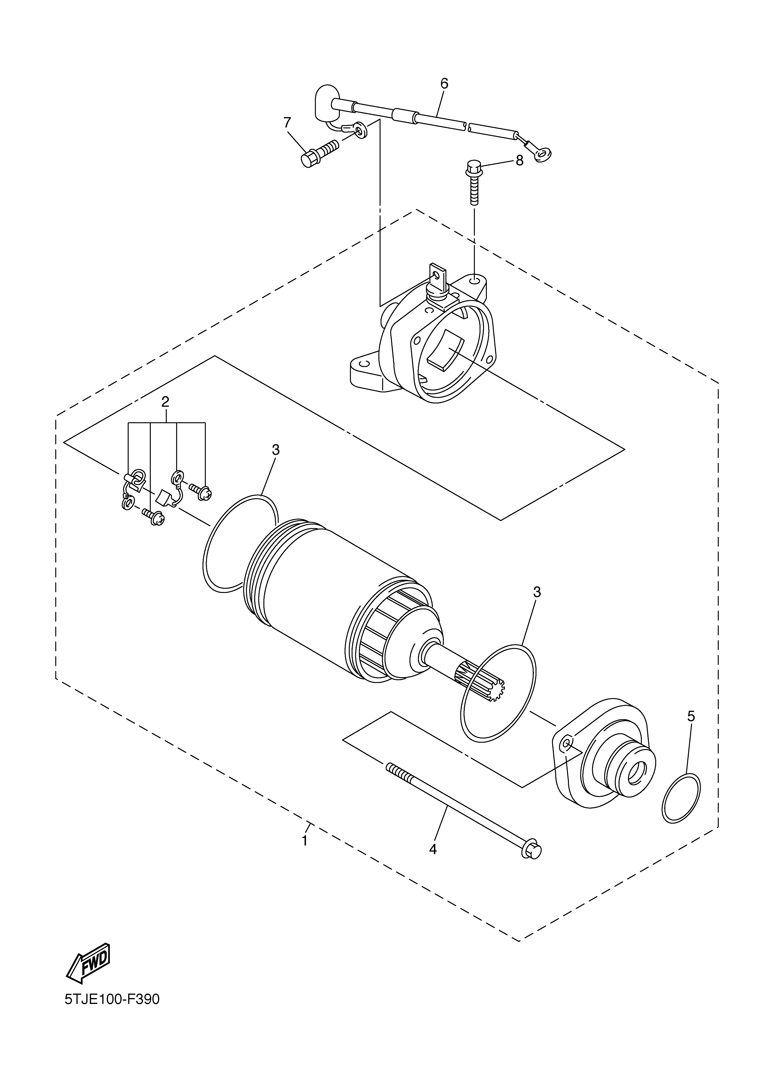 STARTING MOTOR ภาพแยกชิ้นส่วน