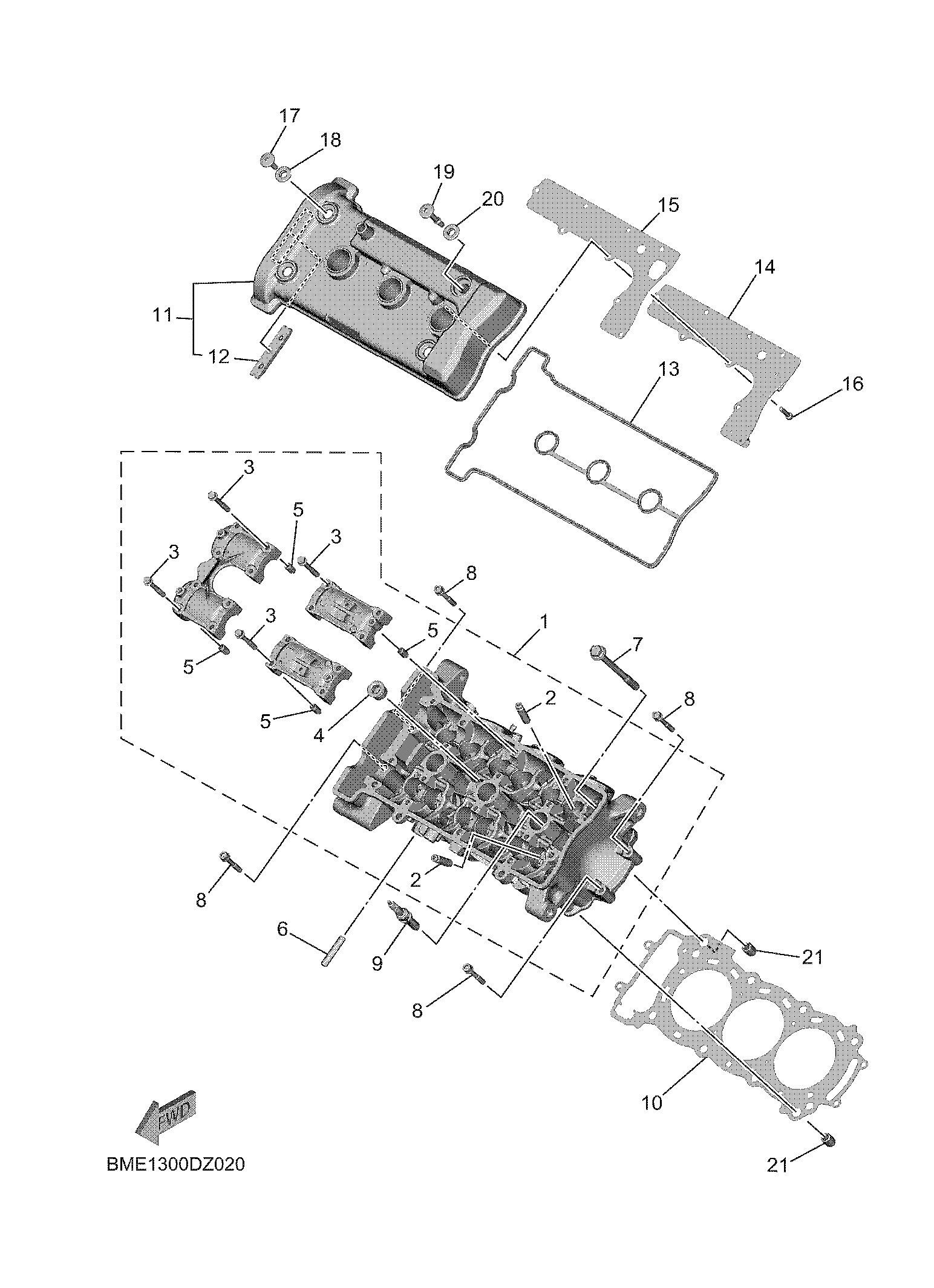 CYLINDER HEAD Diagram terurai