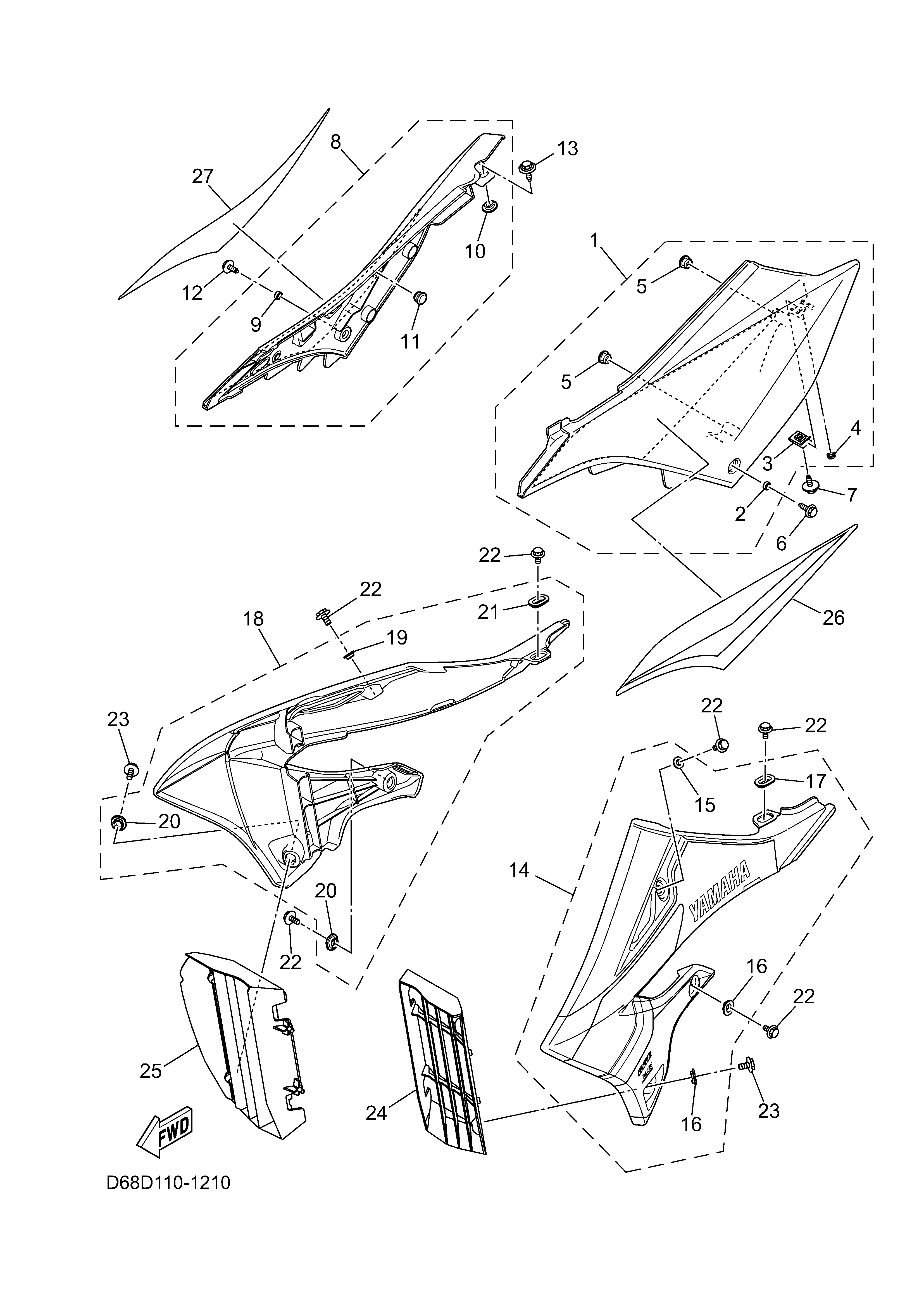SIDE COVER Exploded diagrams