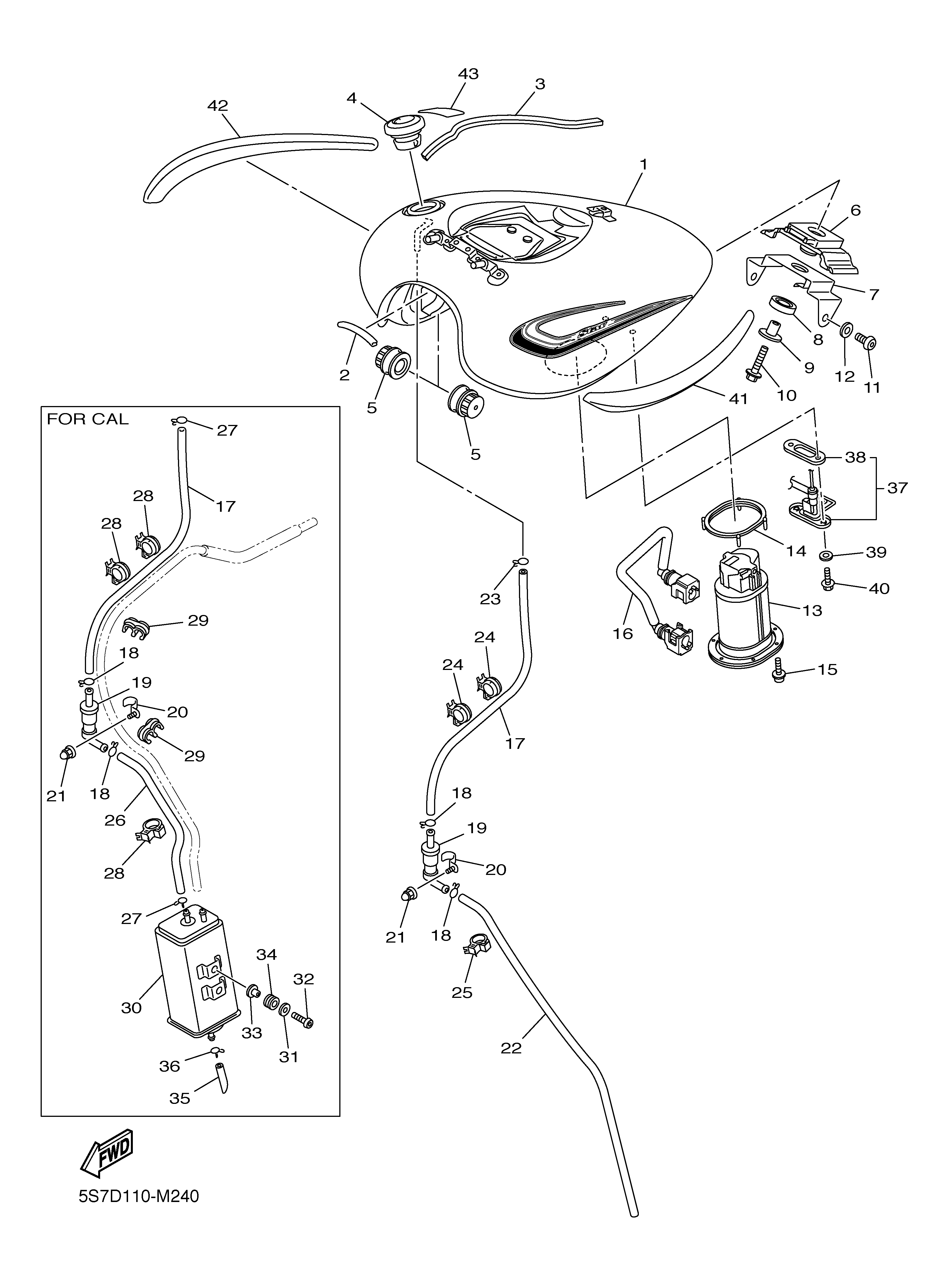 FUEL TANK Sơ đồ tách chi tiết