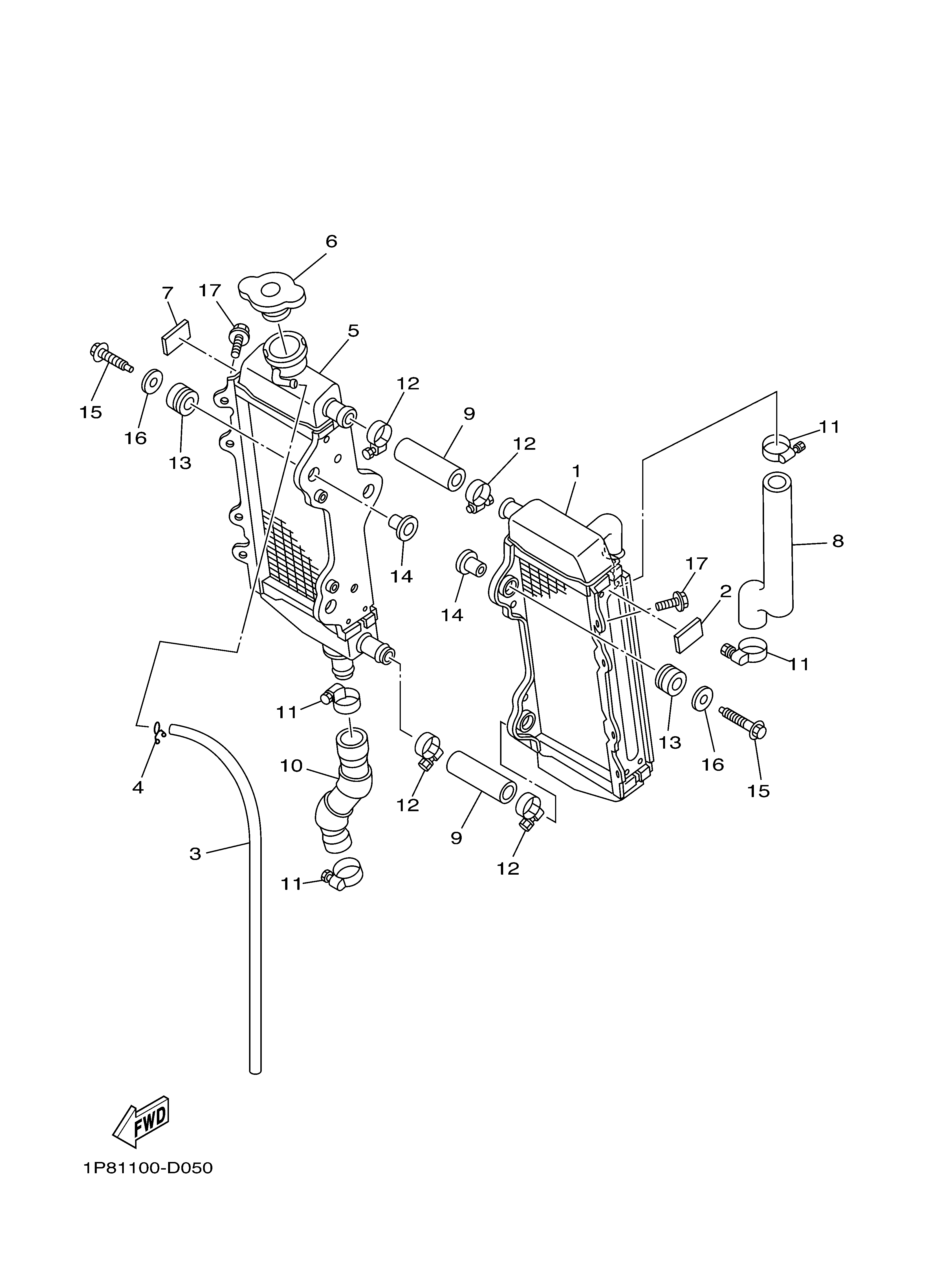 RADIATOR HOSE Vistas explodidas