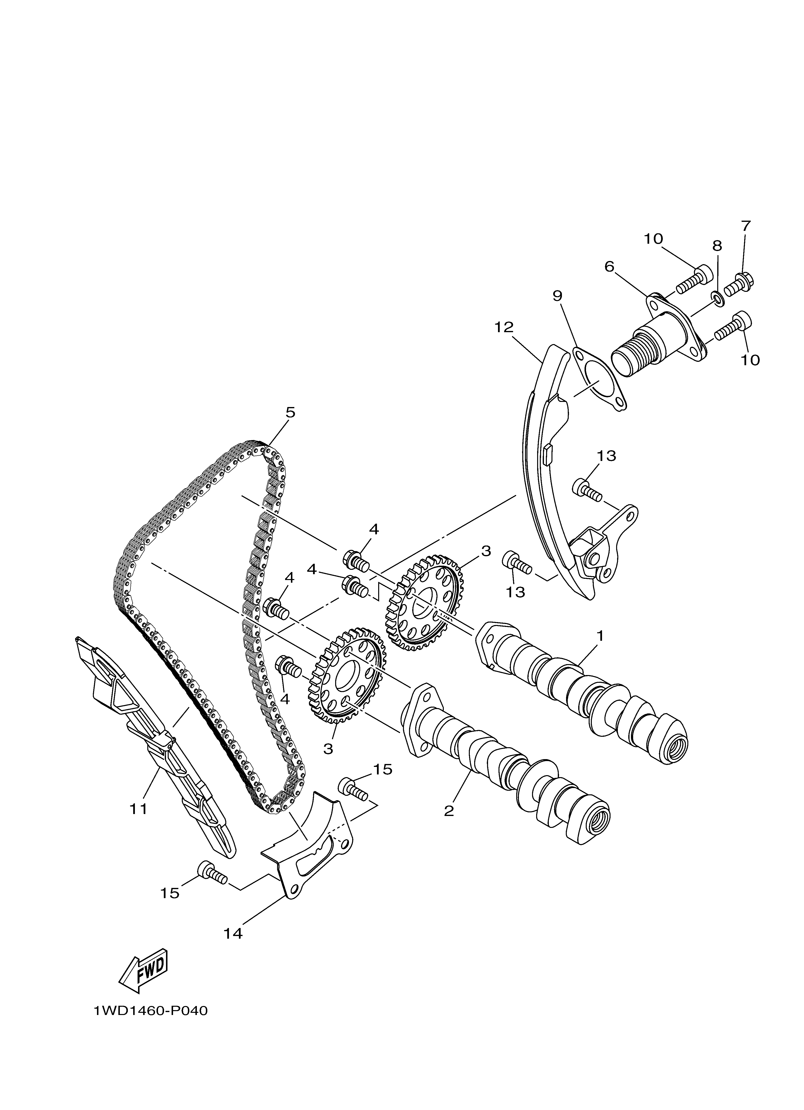 CAMSHAFT CHAIN Exploded diagrams
