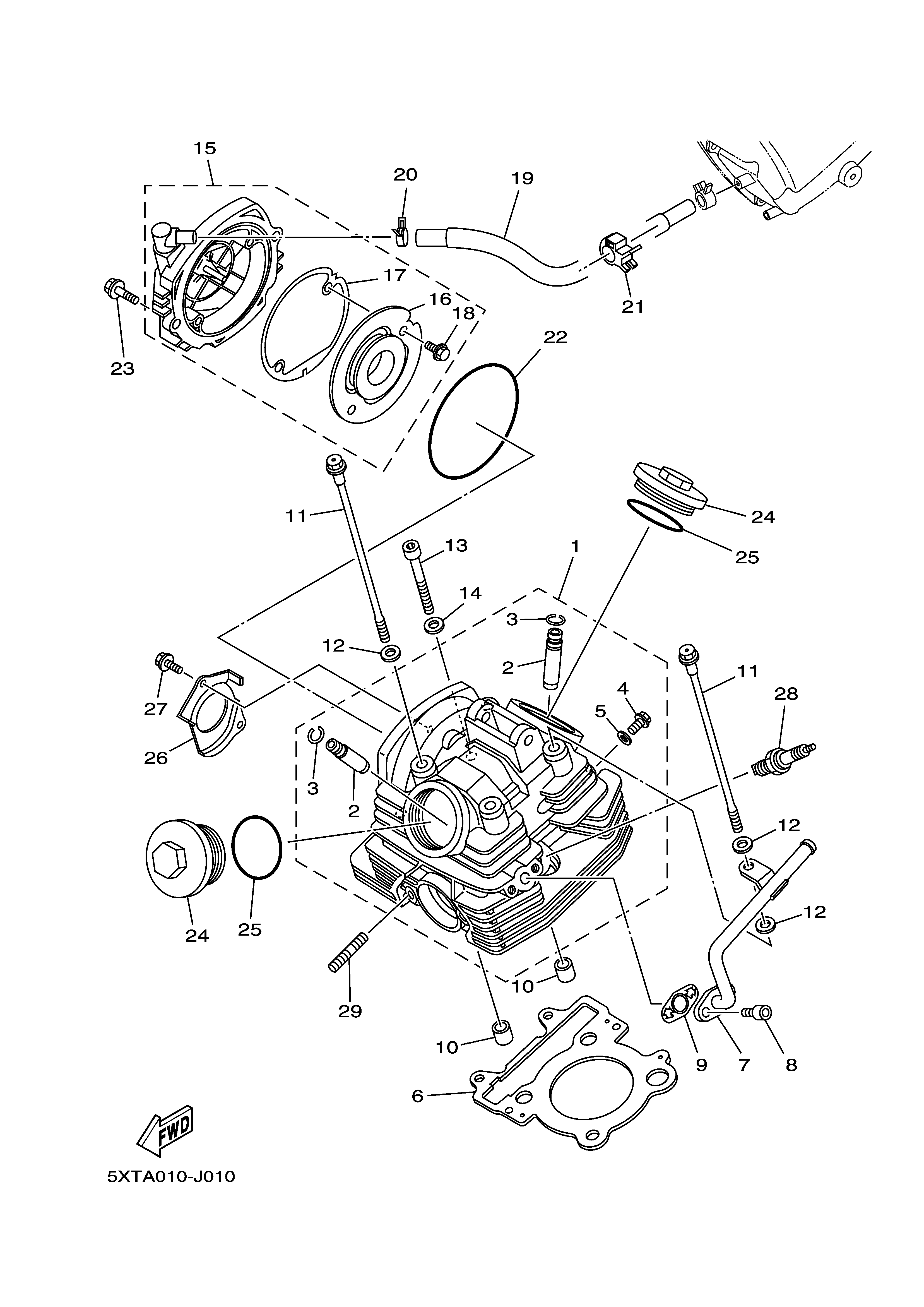 CYLINDER HEAD ภาพแยกชิ้นส่วน