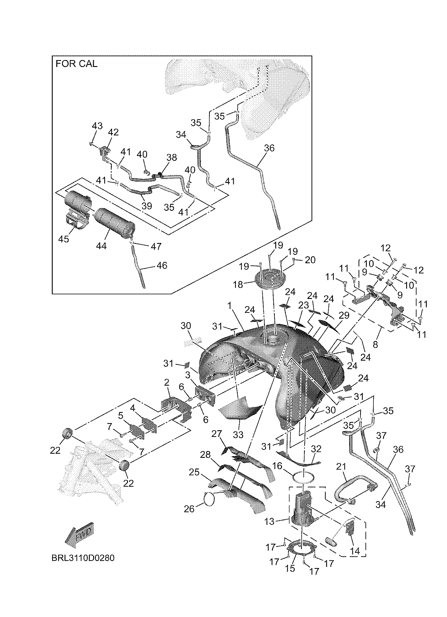 FUEL TANK Exploded diagrams