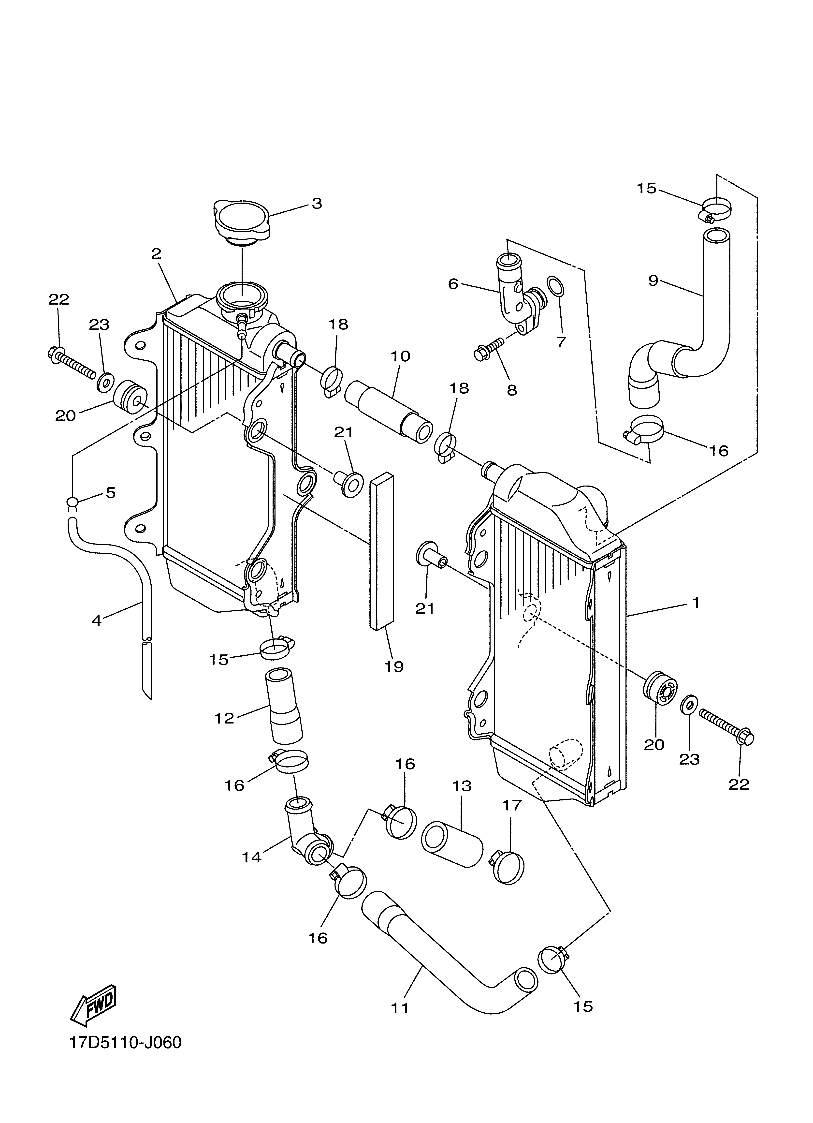 RADIATOR HOSE ภาพแยกชิ้นส่วน