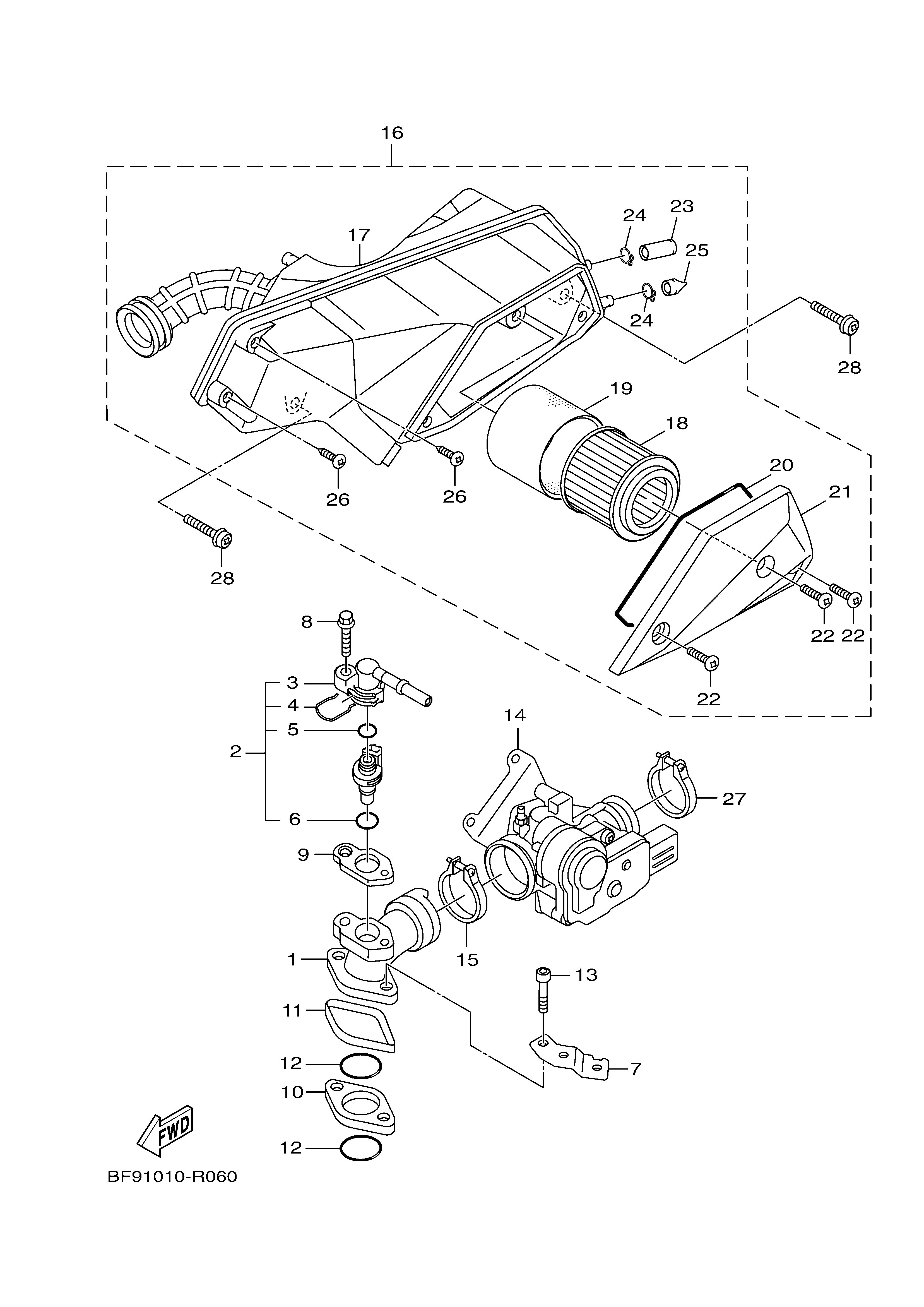 INTAKE Exploded diagrams