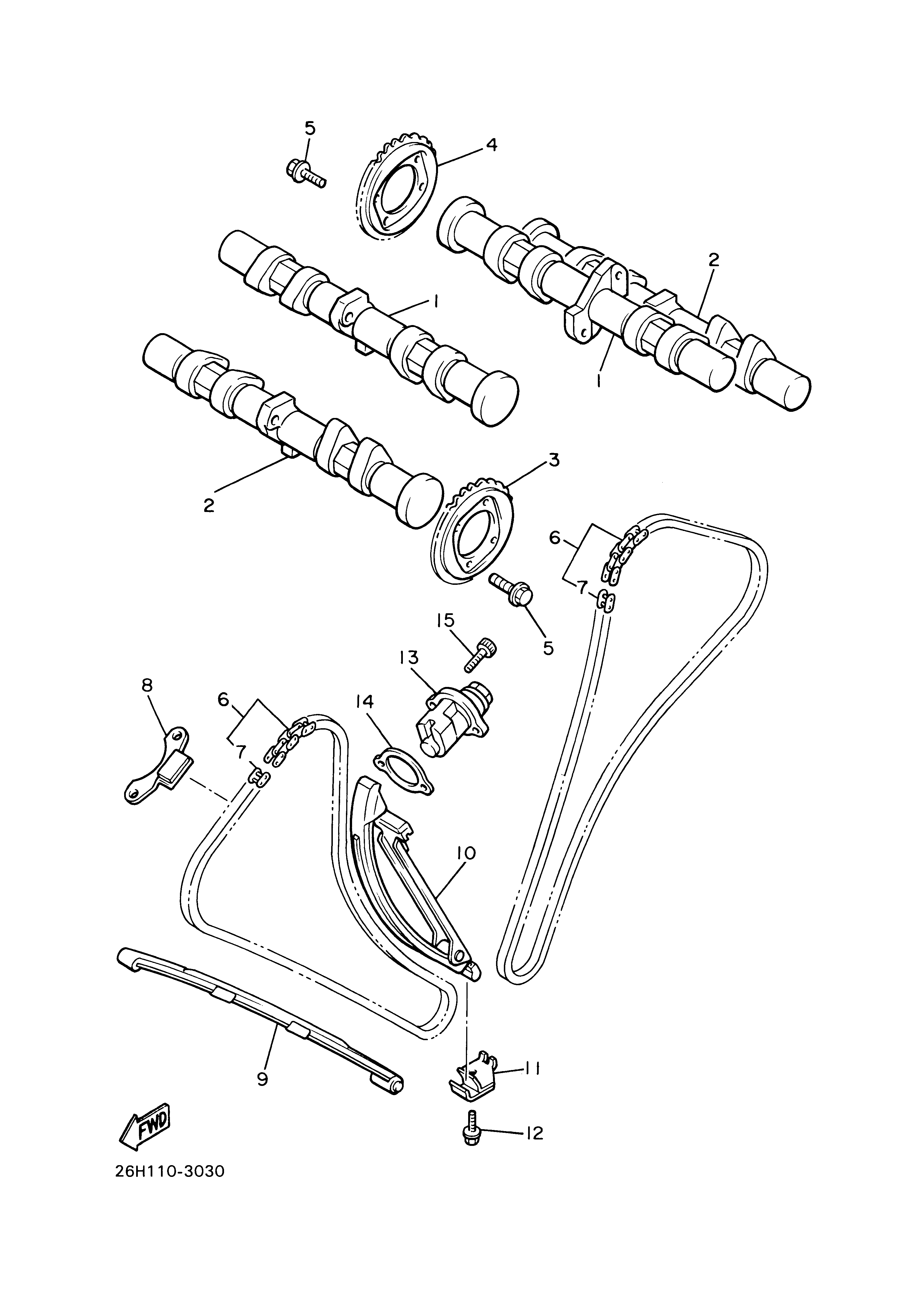 CAMSHAFT CHAIN ภาพแยกชิ้นส่วน