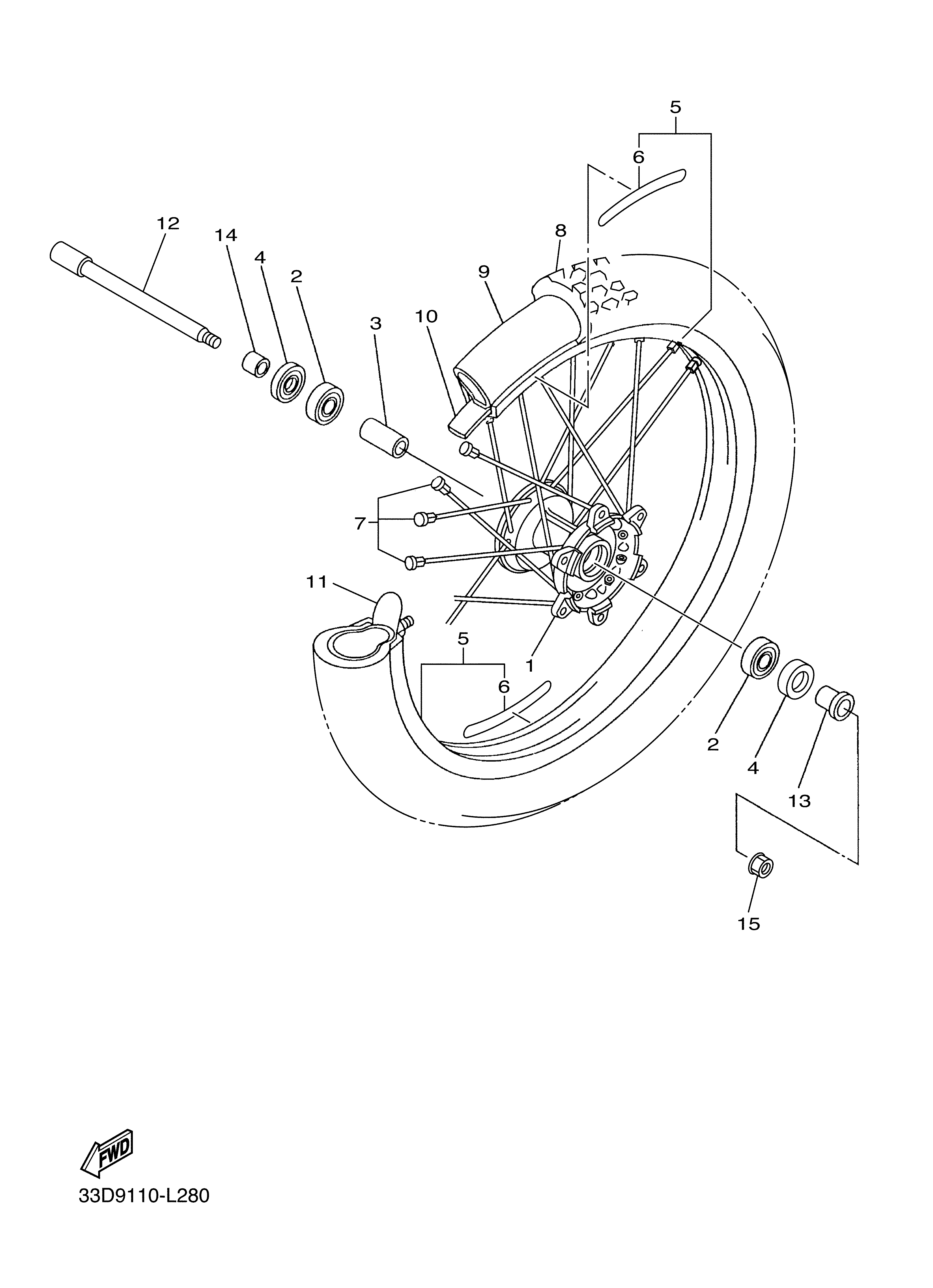FRONT WHEEL Exploded diagrams