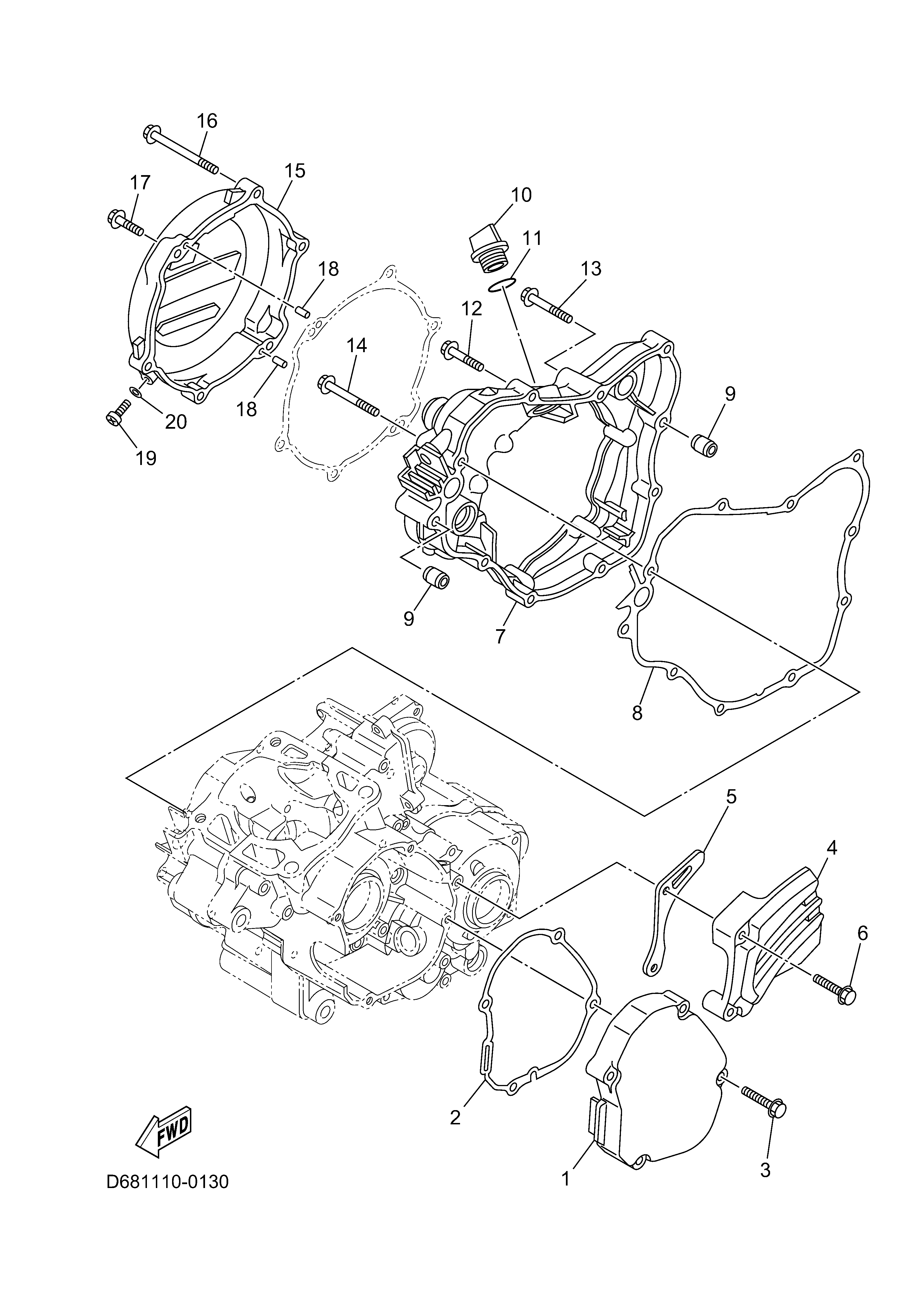 CRANKCASE COVER 1 Despieces