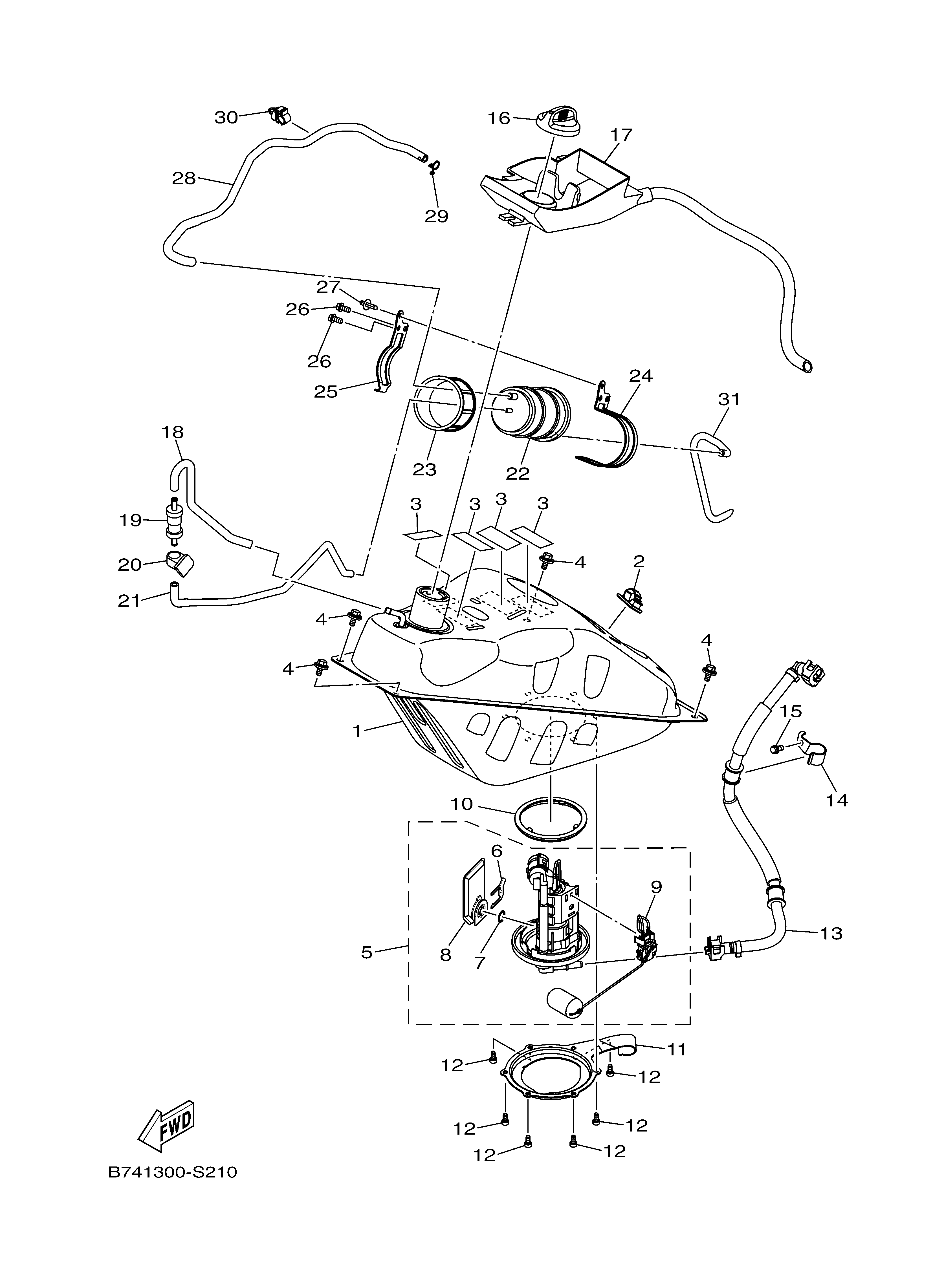 FUEL TANK Exploded diagrams