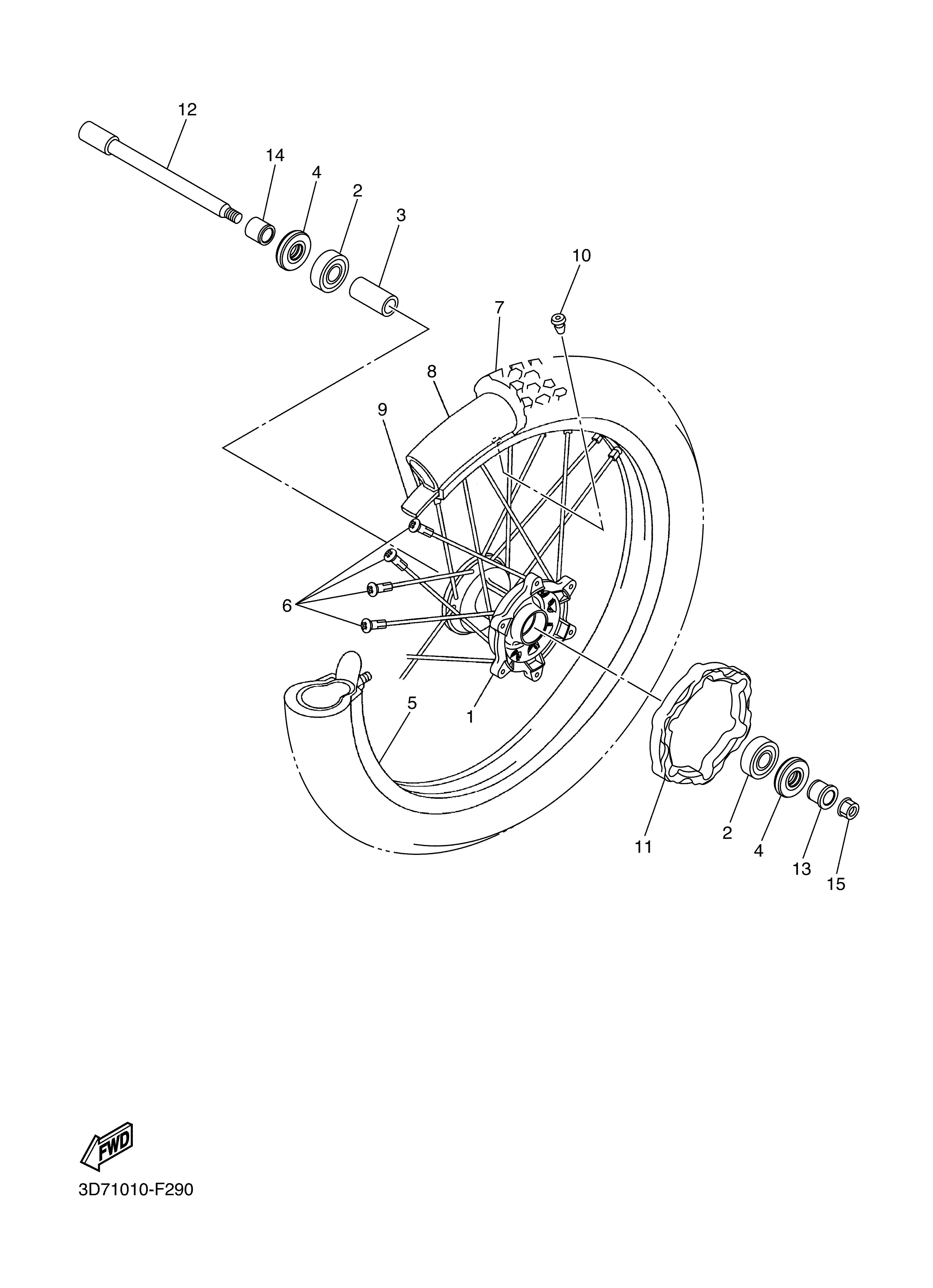 FRONT WHEEL ภาพแยกชิ้นส่วน