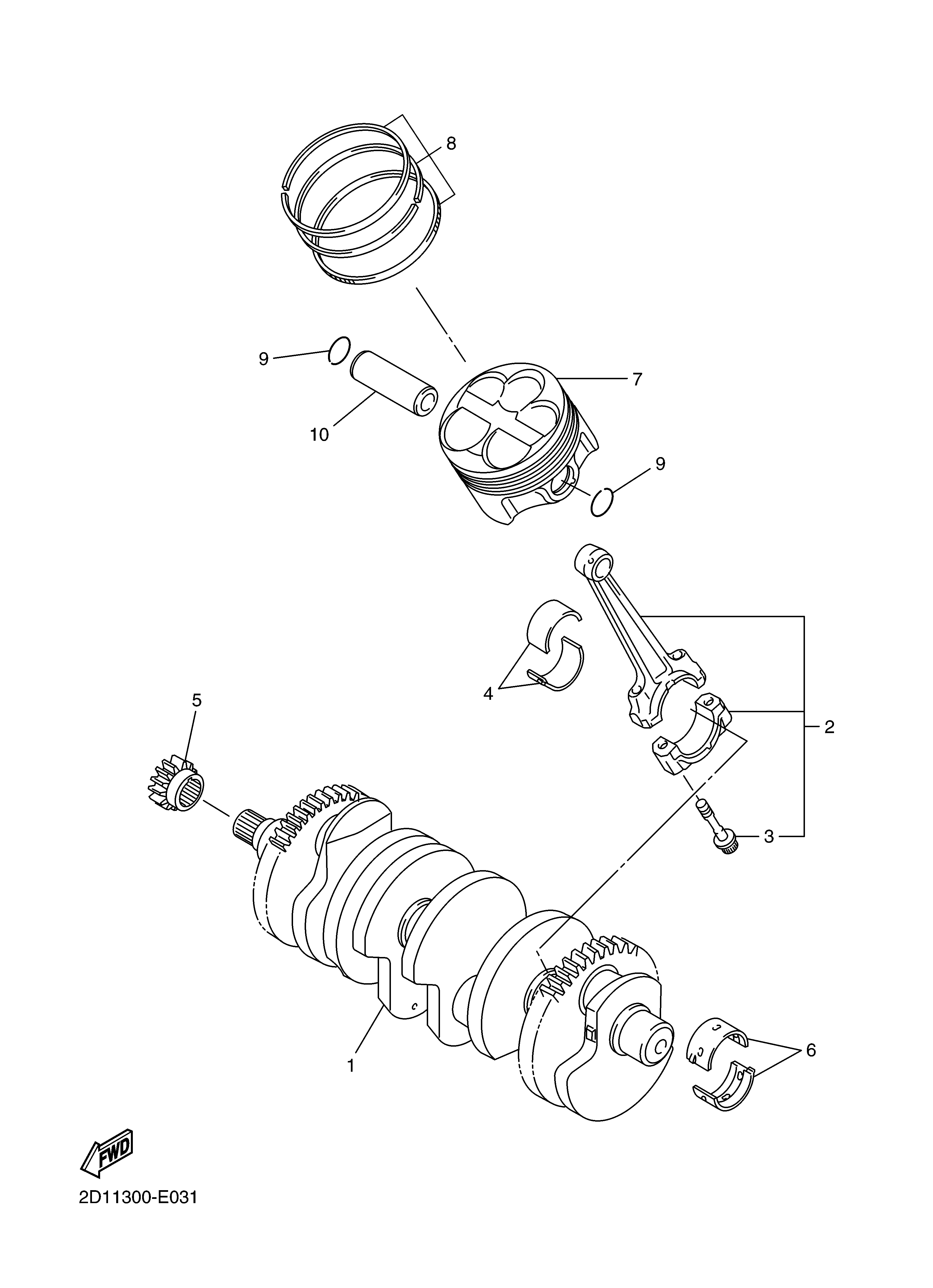 CRANKSHAFT PISTON Despieces