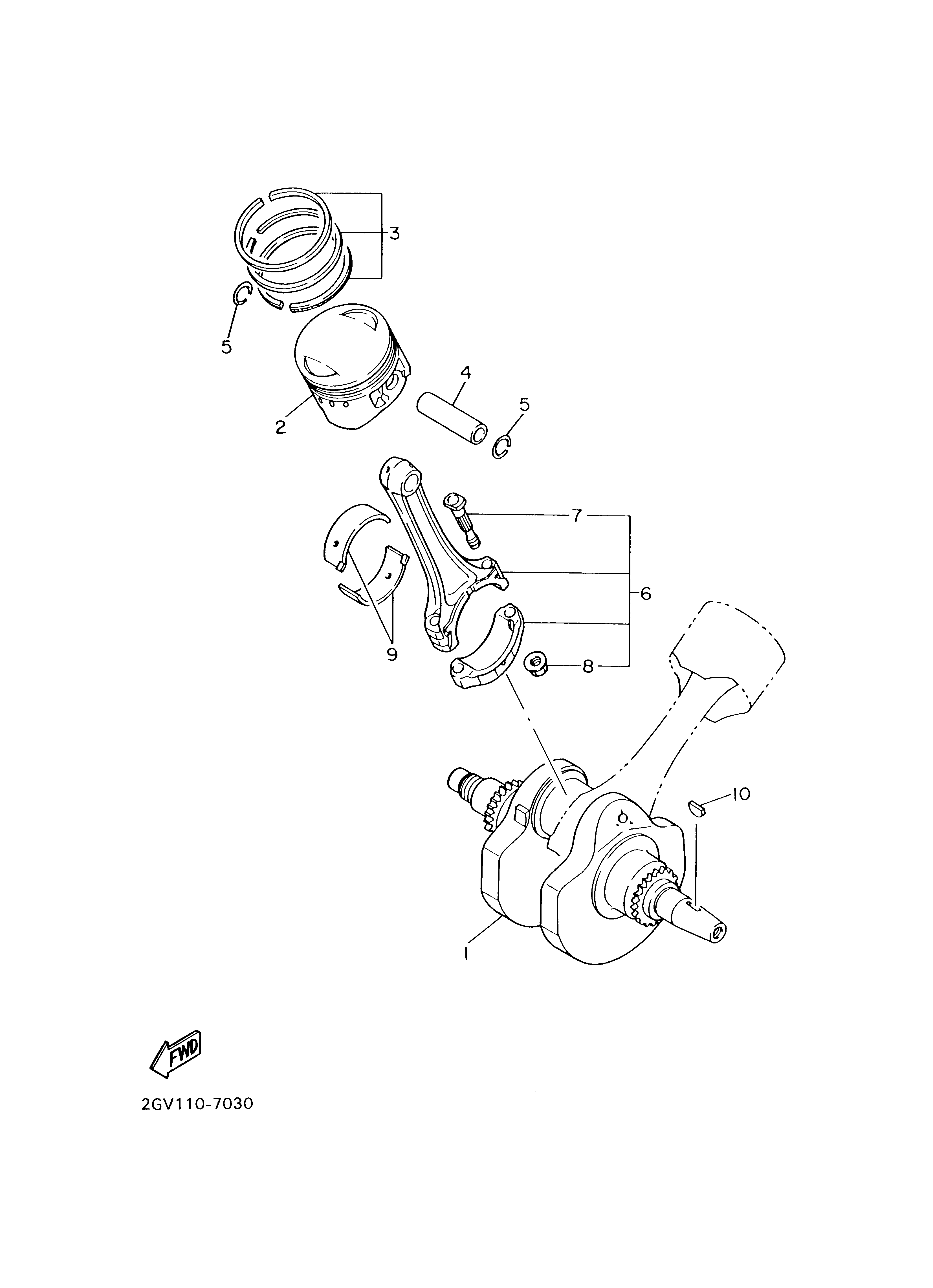 CRANKSHAFT PISTON Exploded diagrams
