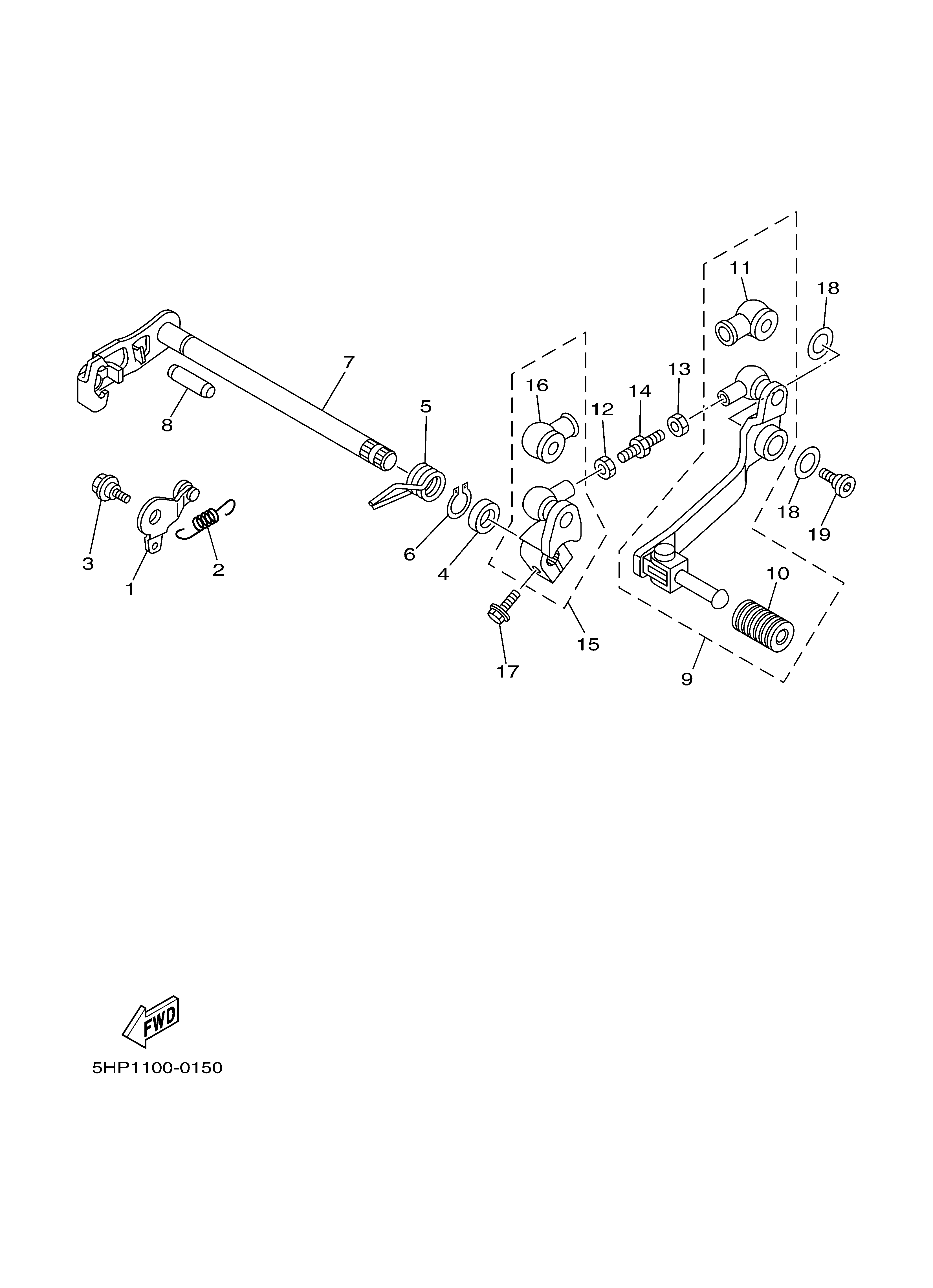 SHIFT SHAFT ภาพแยกชิ้นส่วน