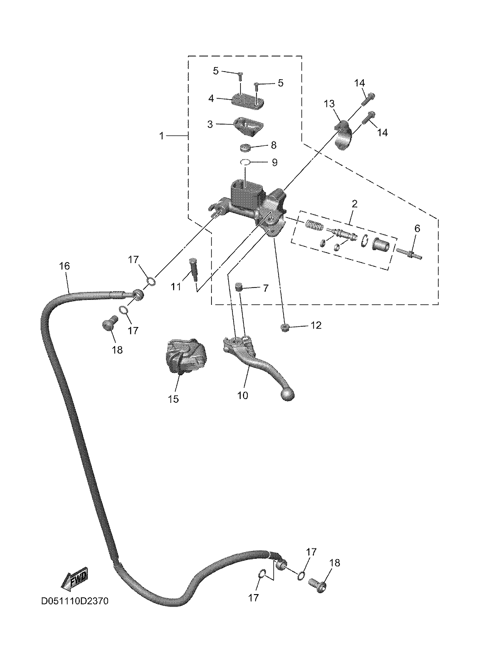 FRONT MASTER CYLINDER 2 Exploded diagrams