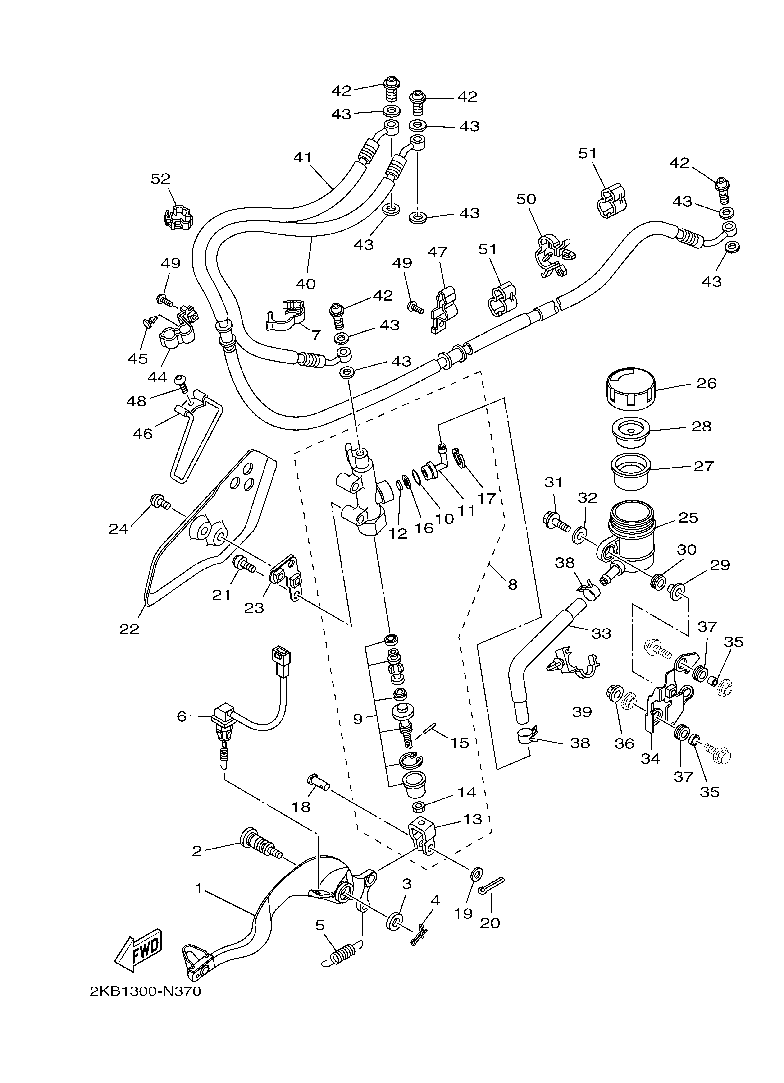 REAR MASTER CYLINDER Despieces