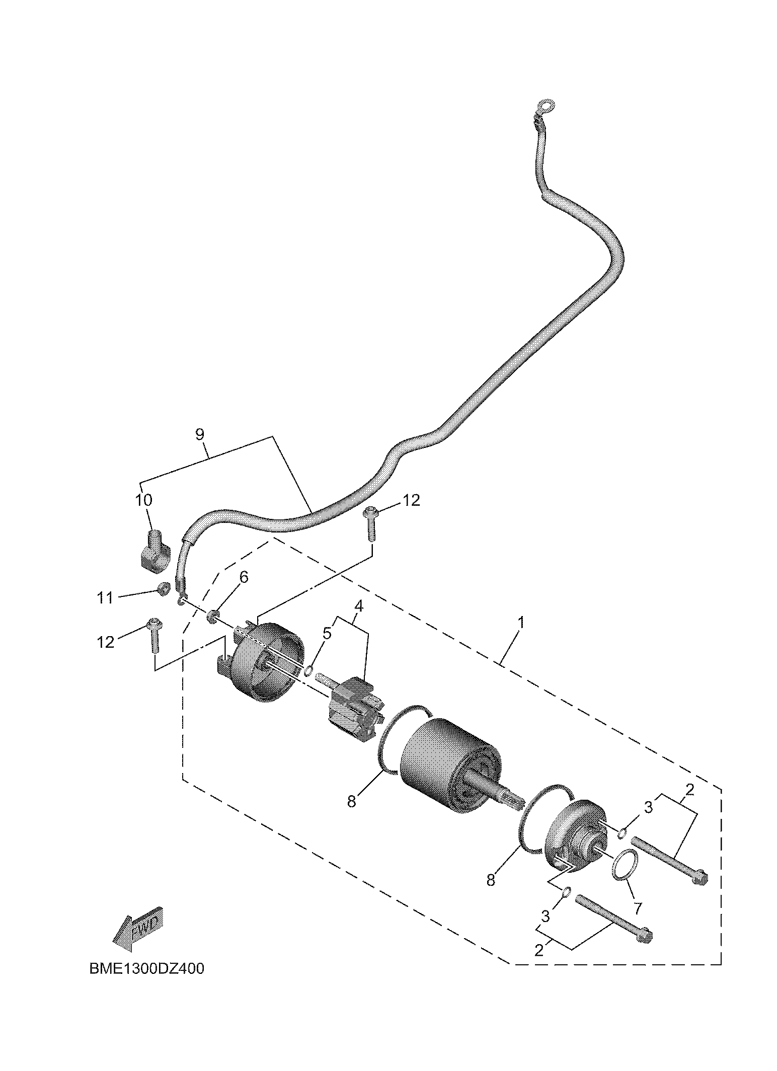 STARTING MOTOR Diagram terurai