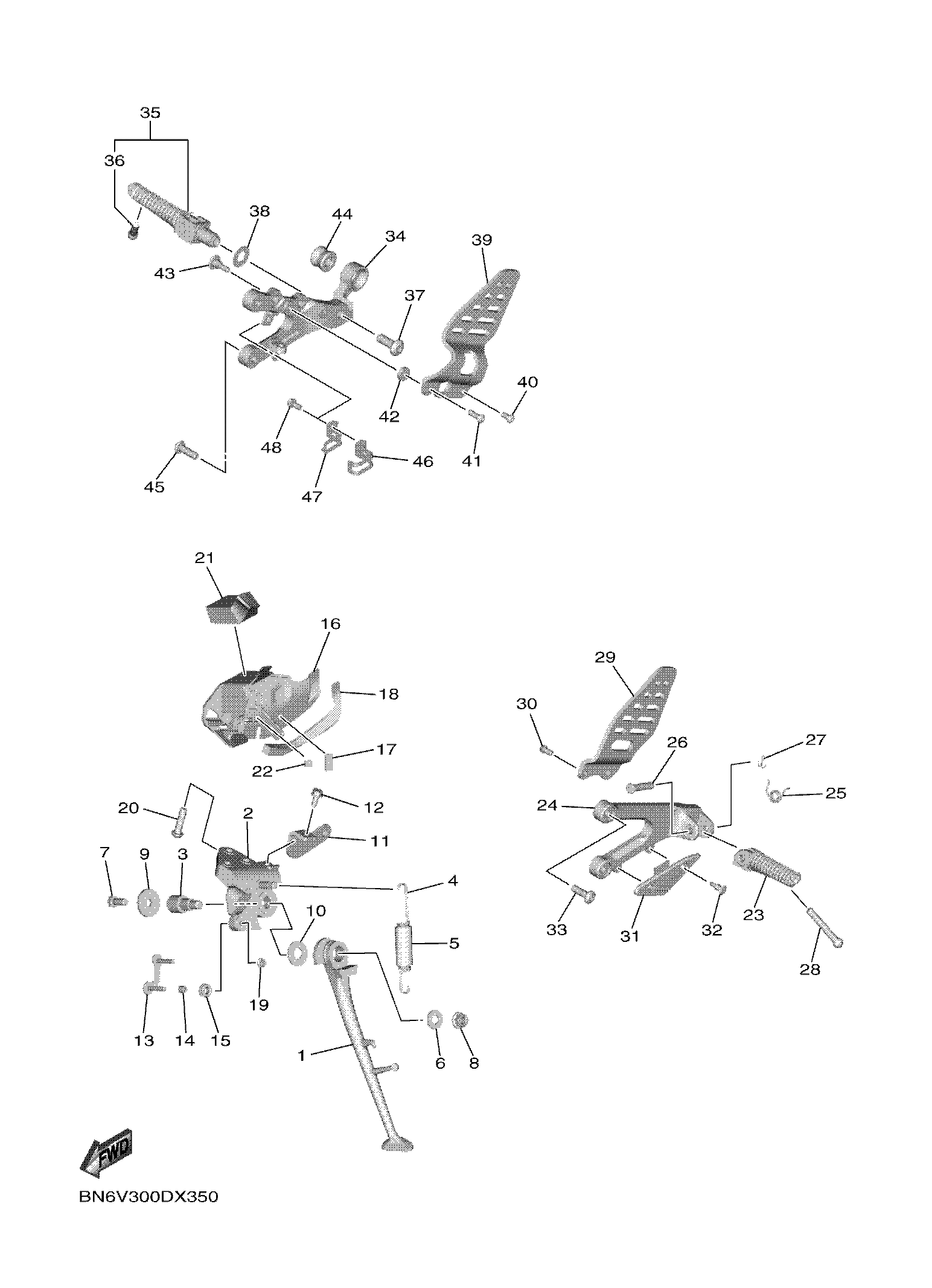 STAND & FOOTREST Vistas explodidas