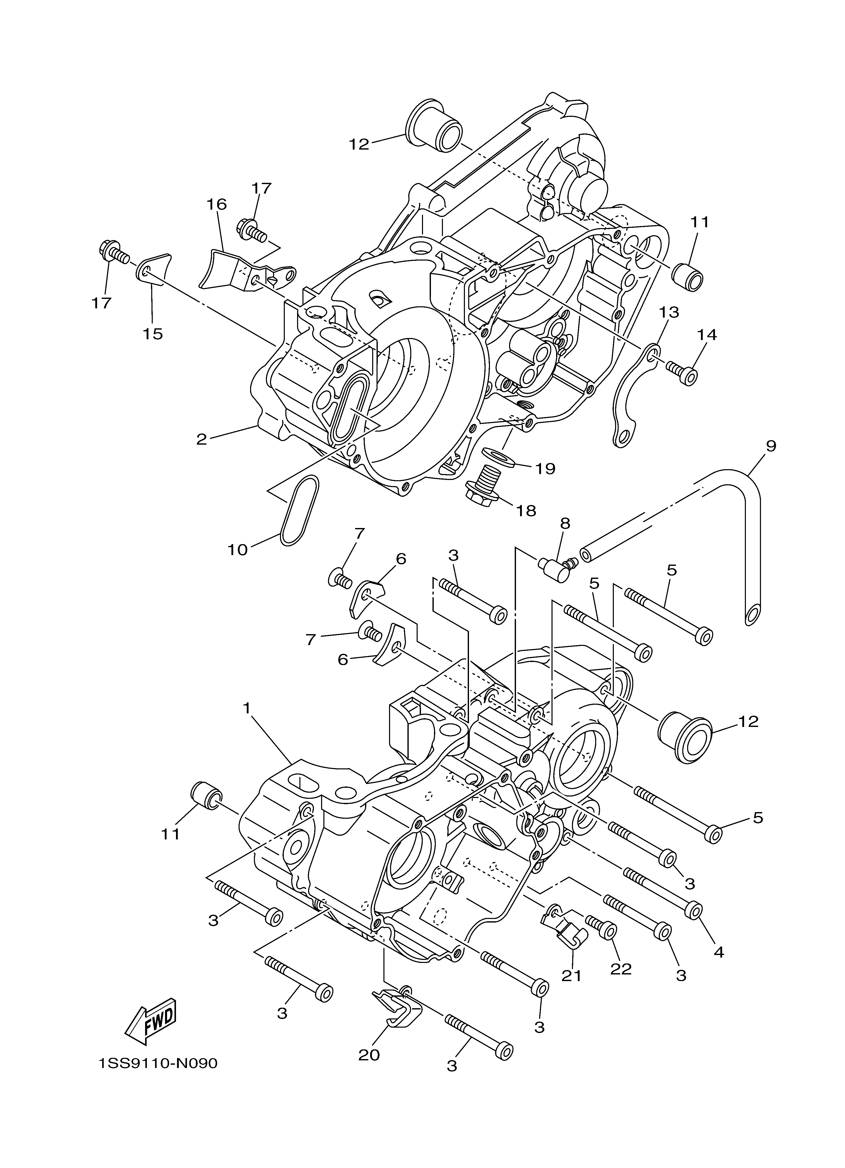 CRANKCASE Vistas explodidas