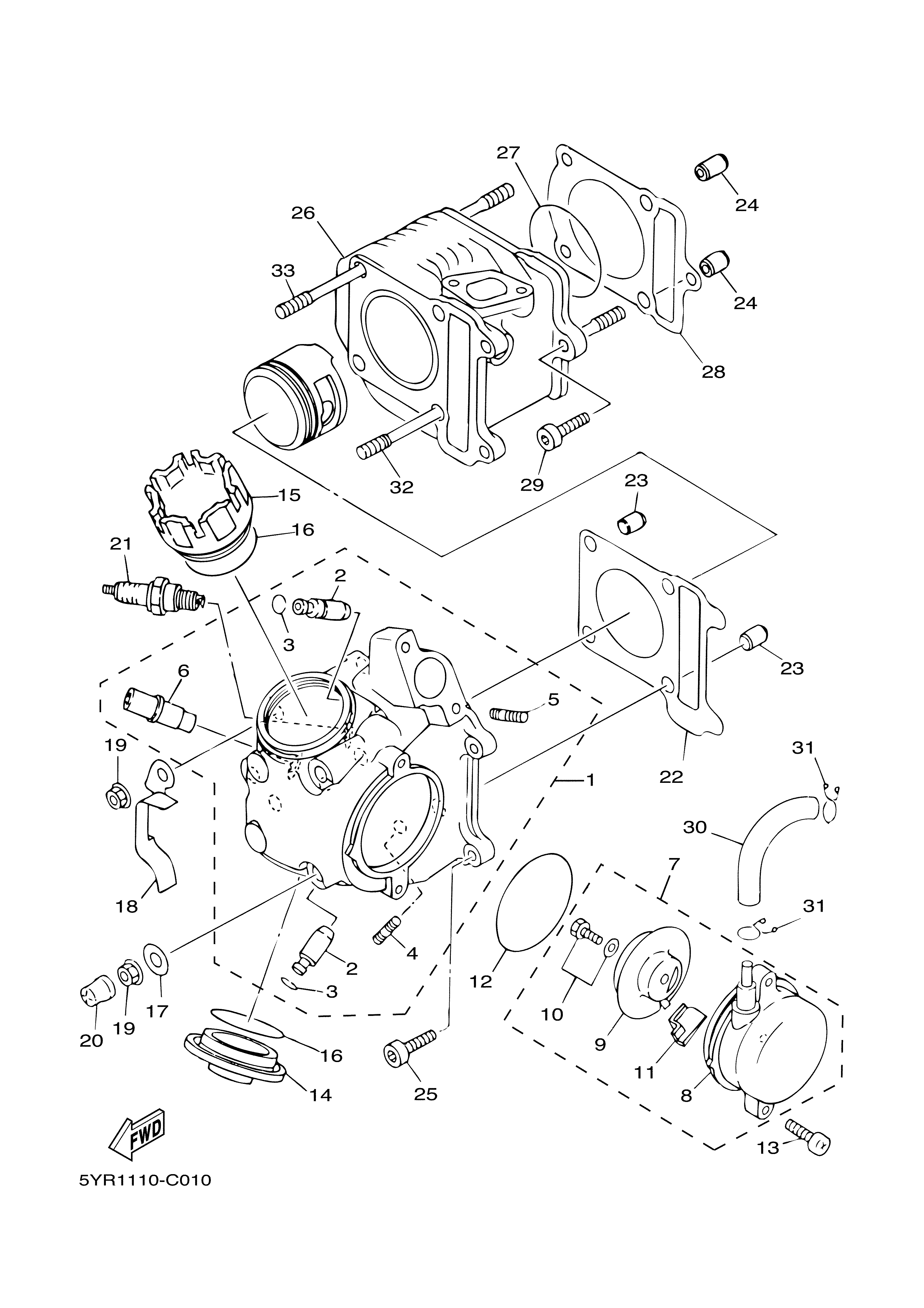 CYLINDER HEAD Vistas explodidas