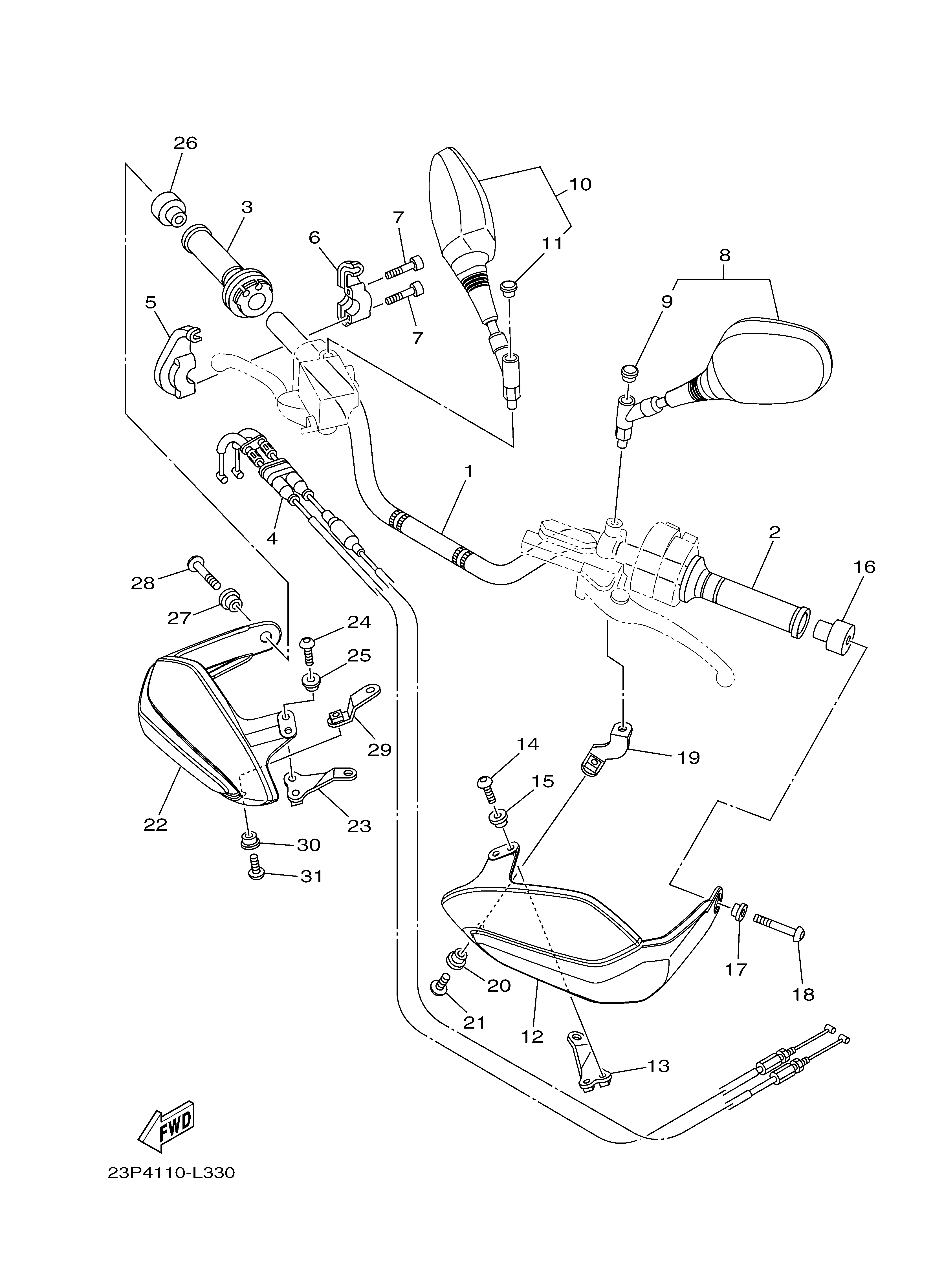 STEERING HANDLE CABLE Despieces