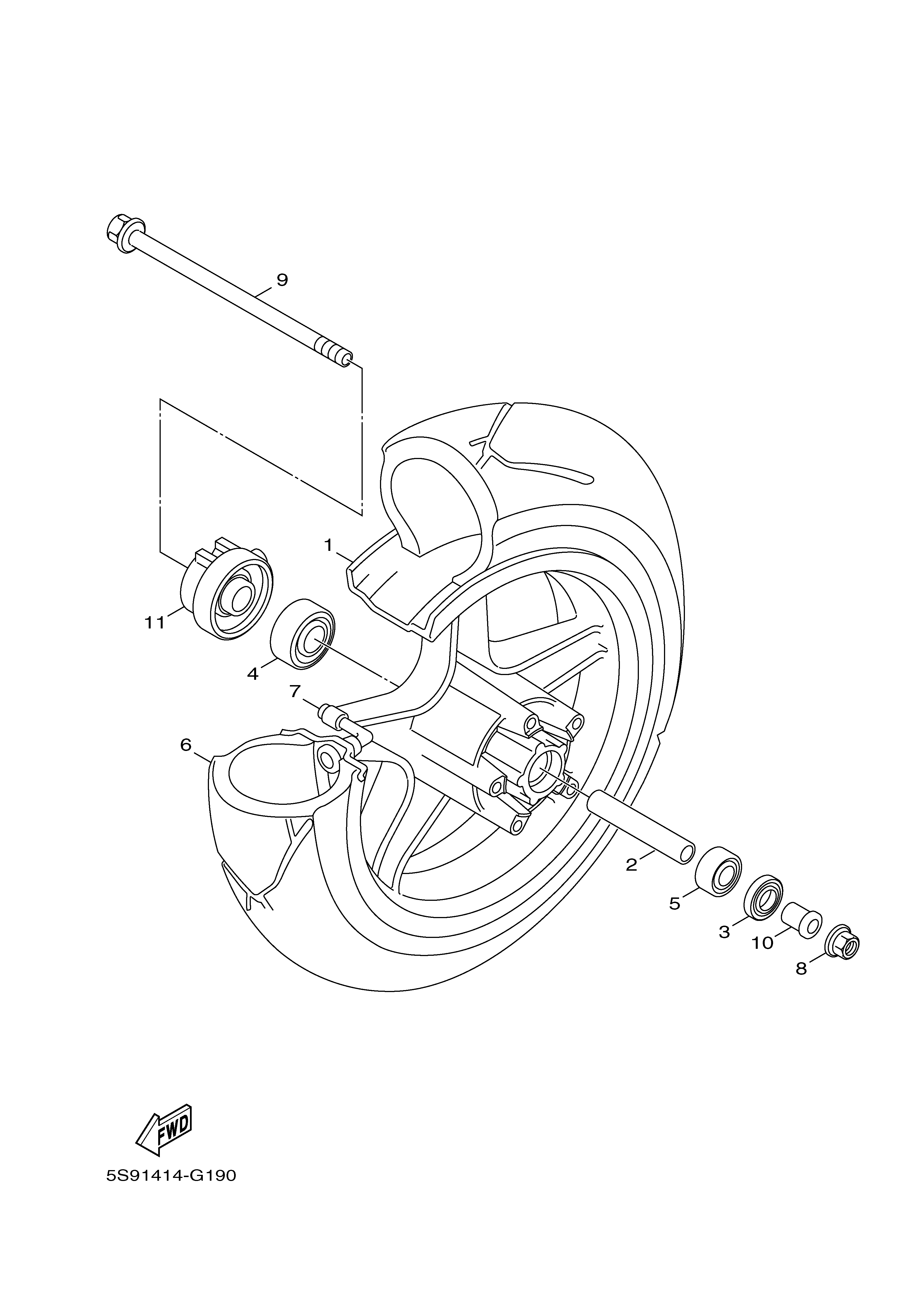 FRONT WHEEL ภาพแยกชิ้นส่วน