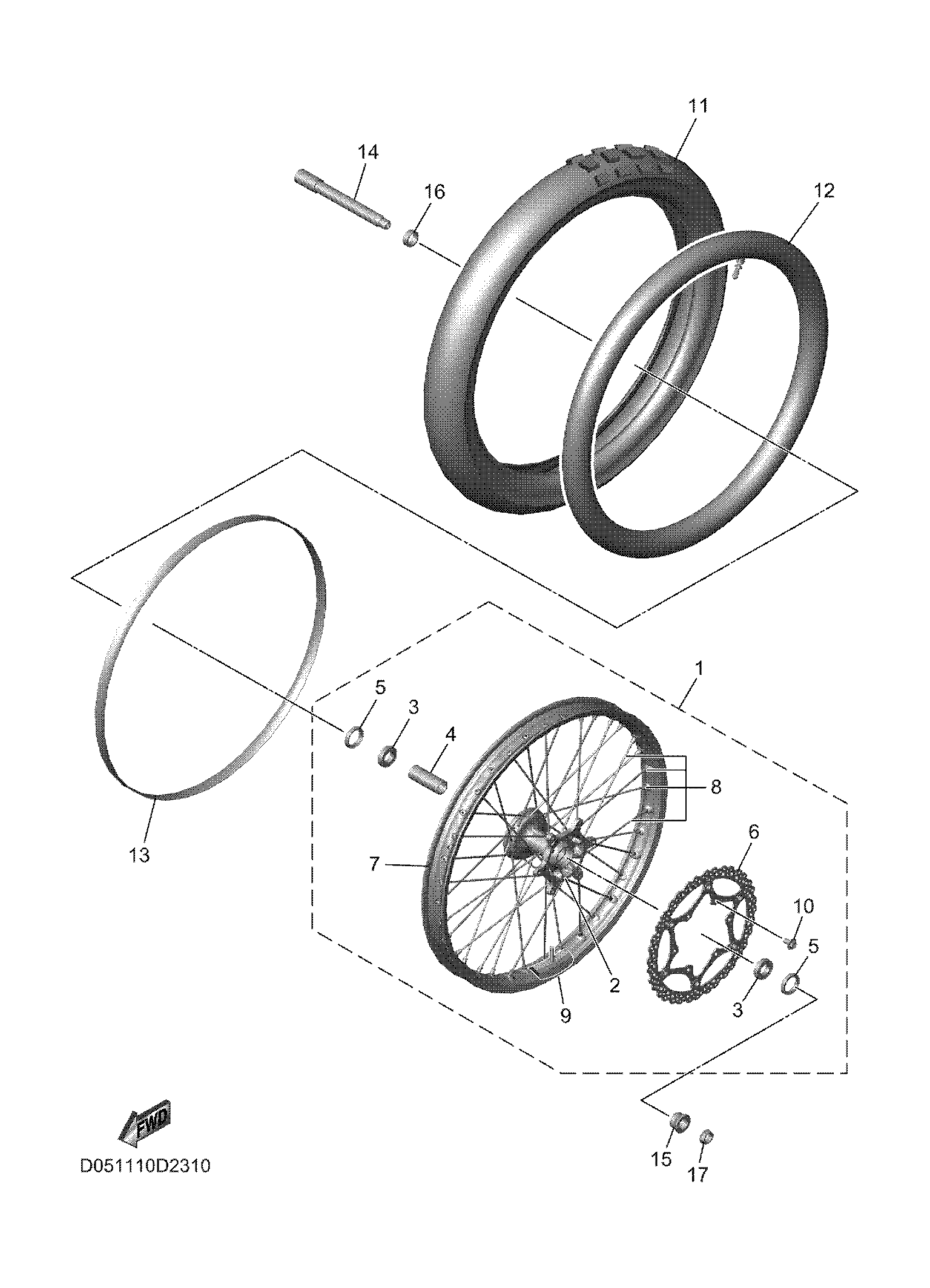 FRONT WHEEL Despieces
