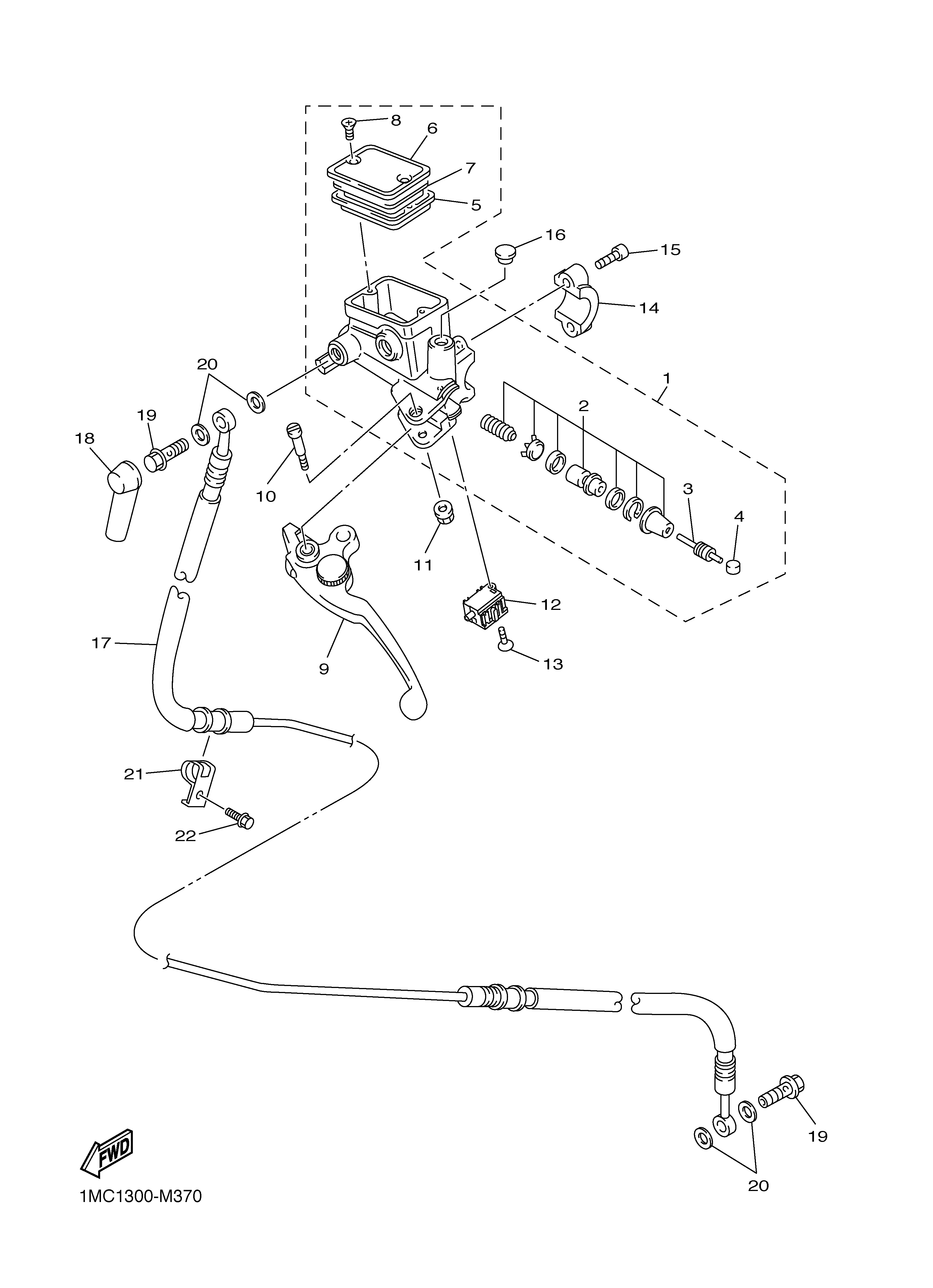 FRONT MASTER CYLINDER 2 Exploded diagrams