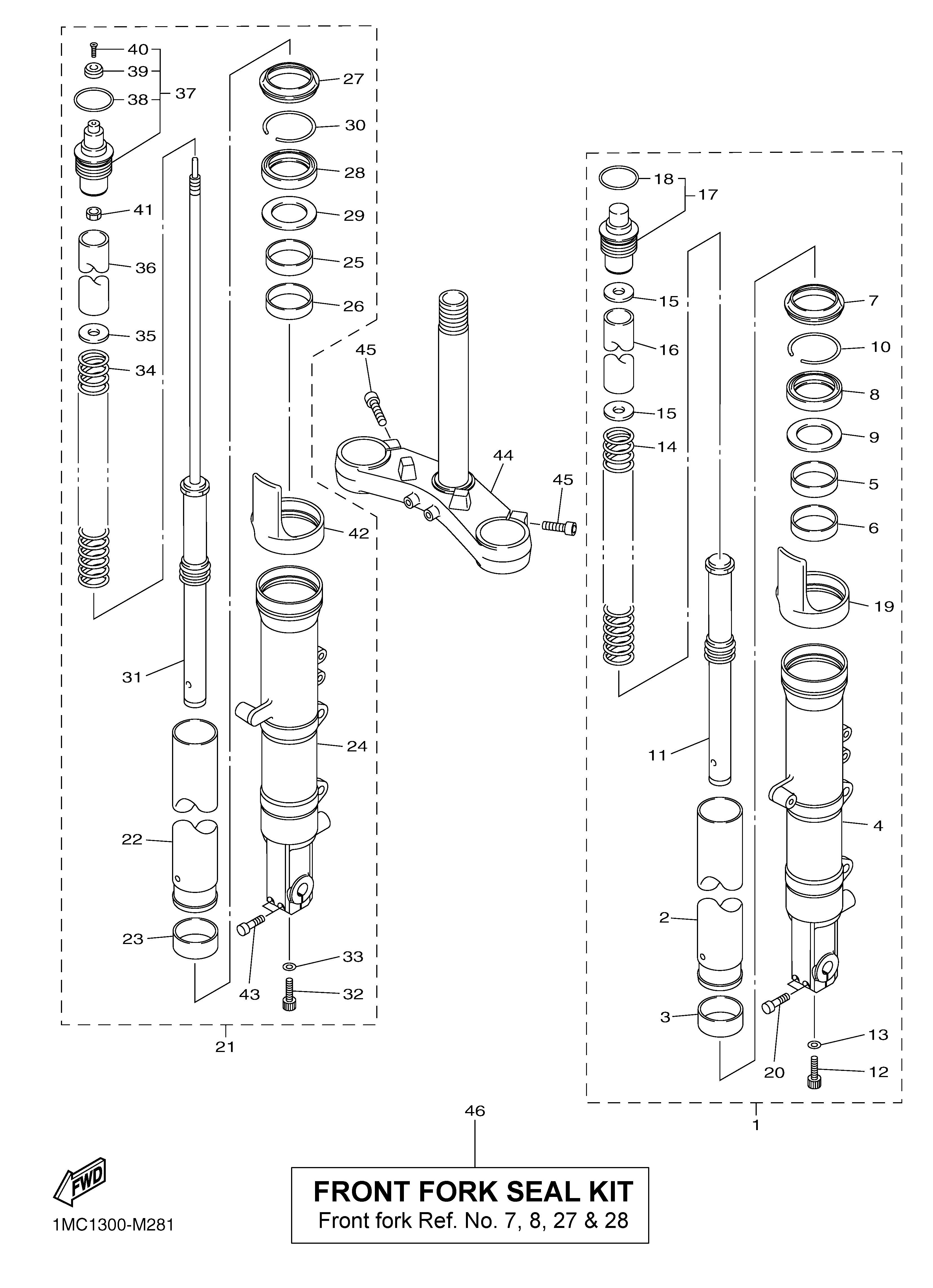 FRONT FORK Despieces