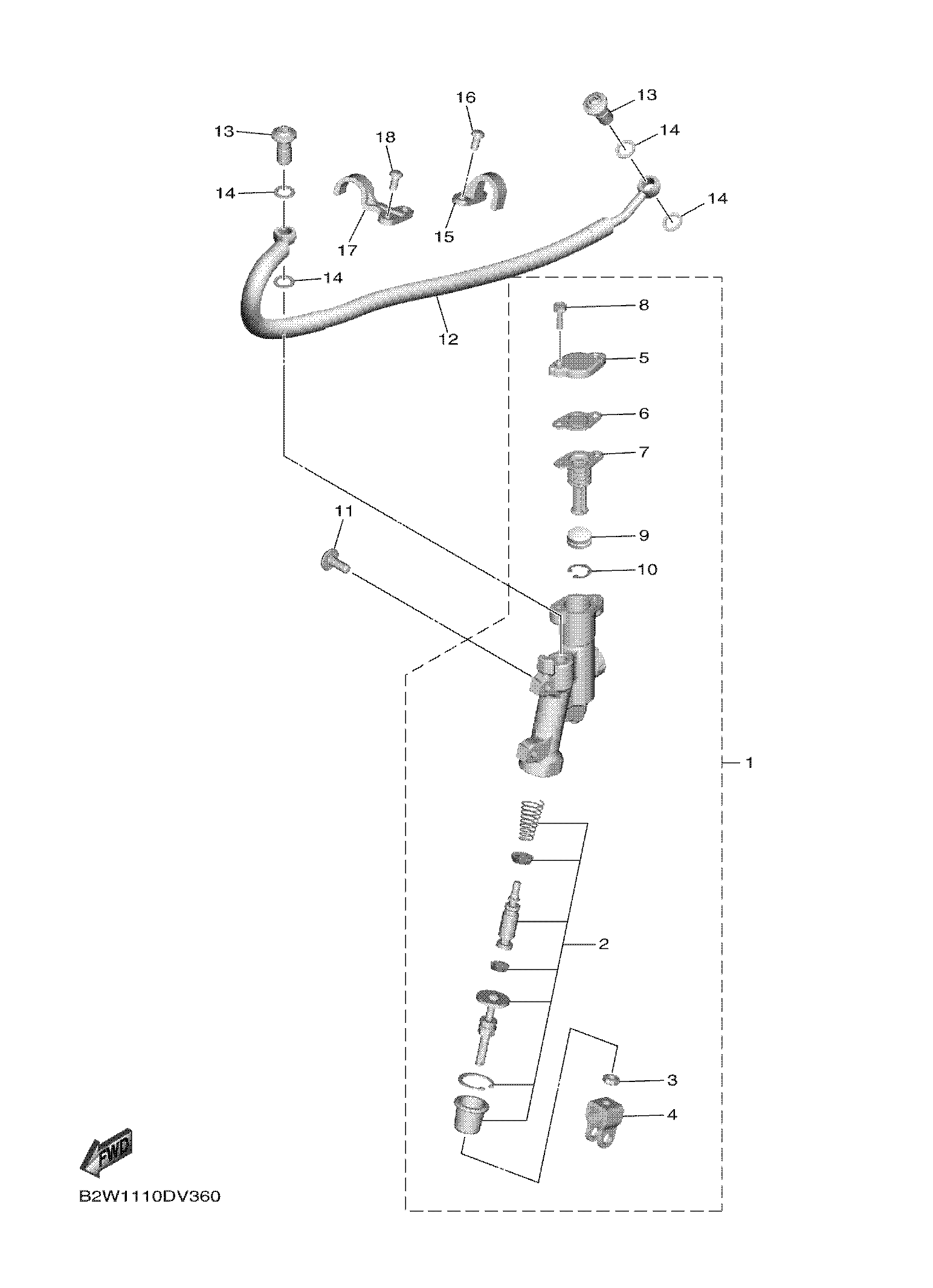 REAR MASTER CYLINDER Exploded diagrams
