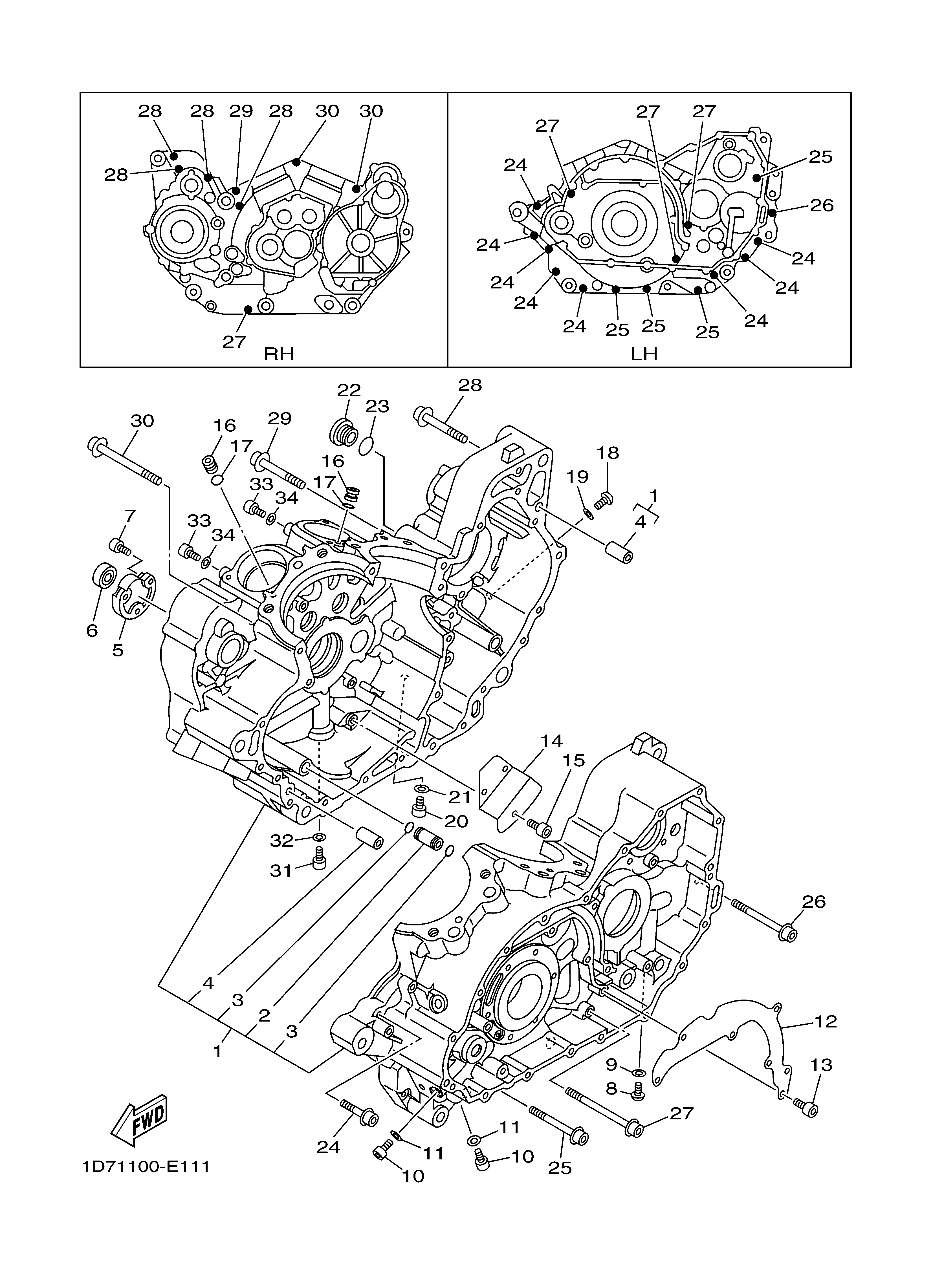 CRANKCASE Diagram terurai
