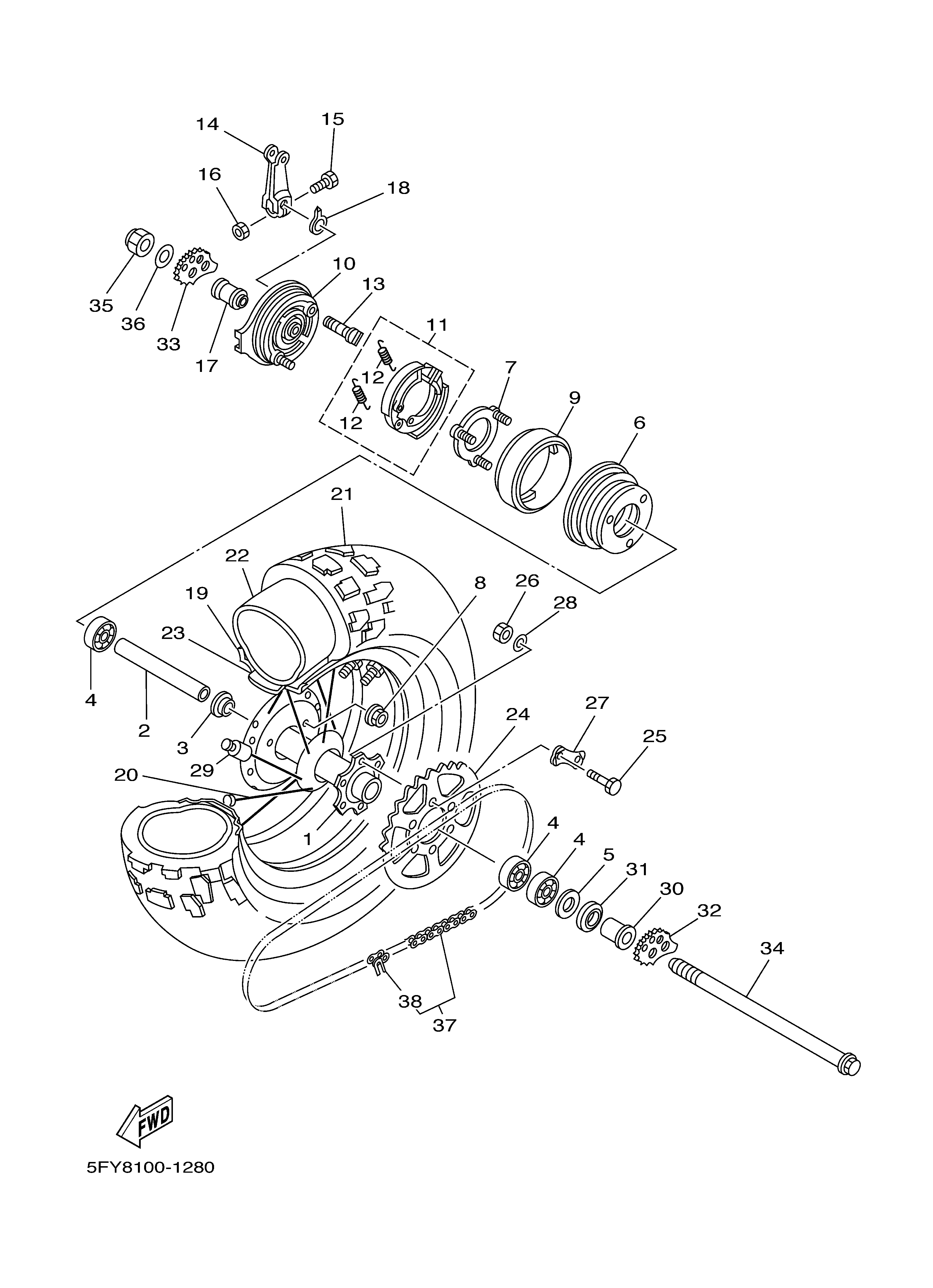 REAR WHEEL Despieces