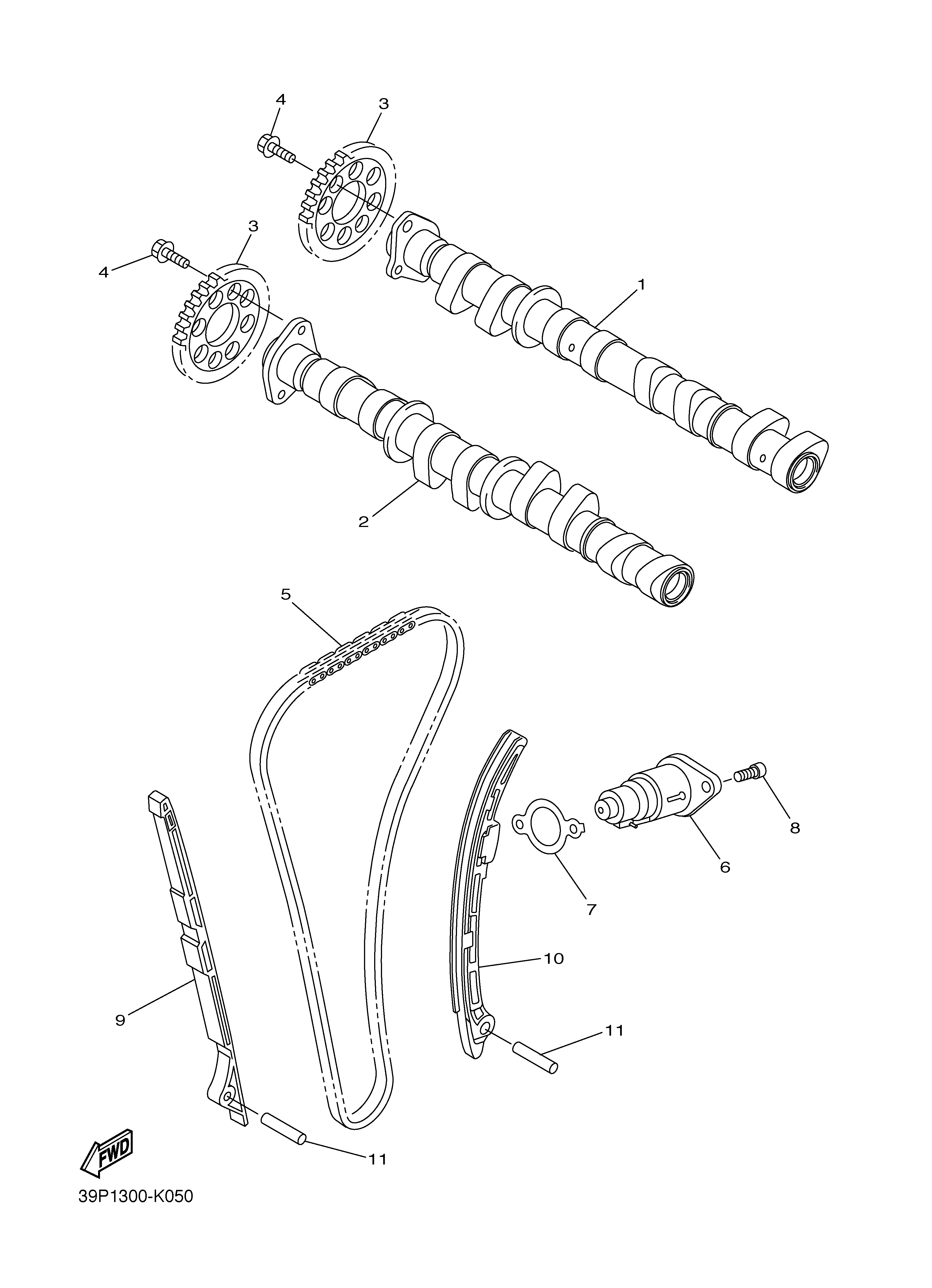 CAMSHAFT CHAIN Diagram terurai