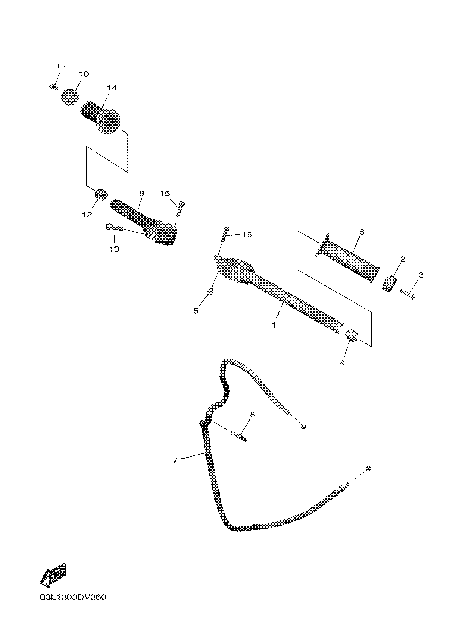 STEERING HANDLE & CABLE ภาพแยกชิ้นส่วน