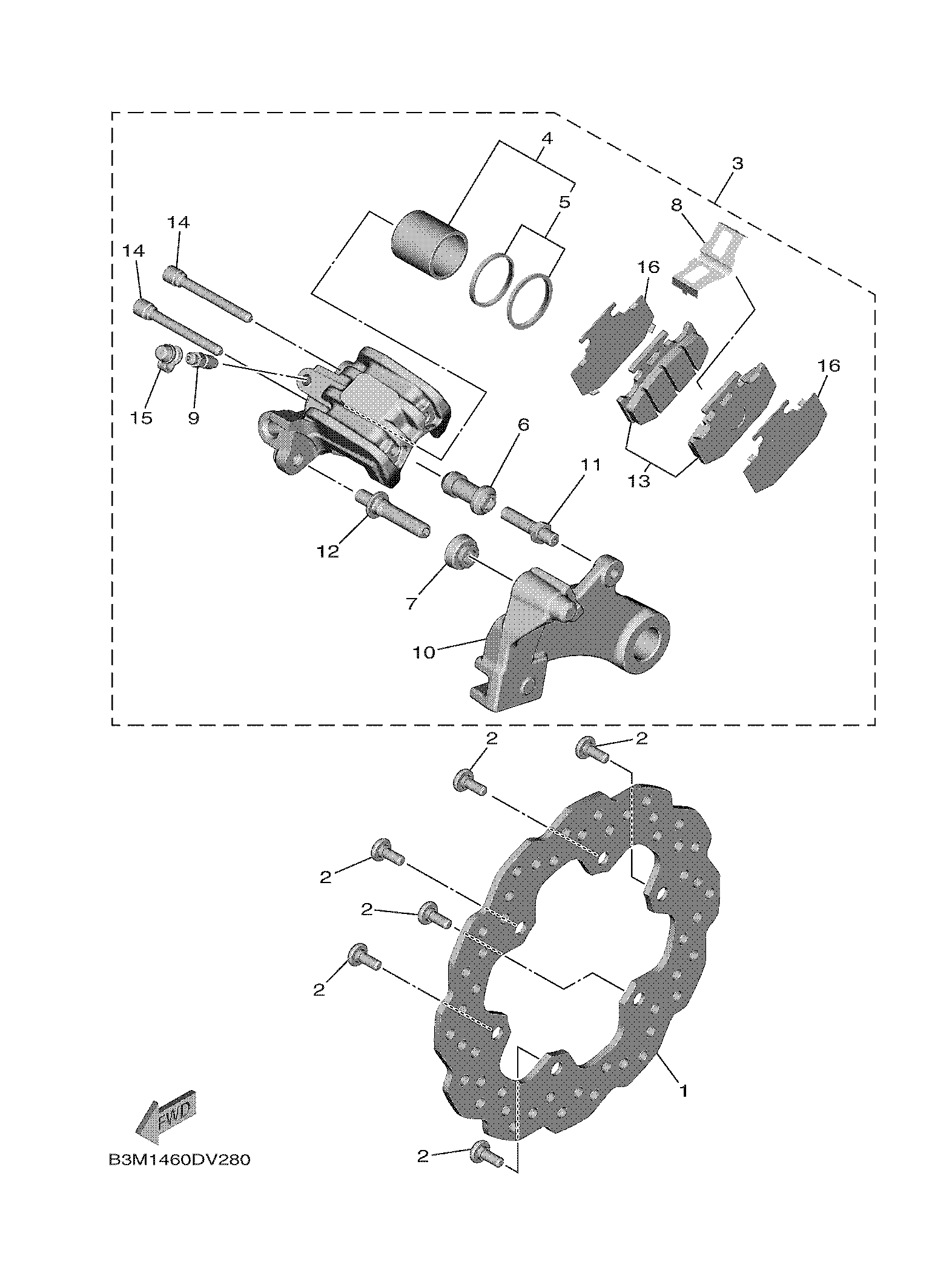 REAR BRAKE CALIPER Despieces