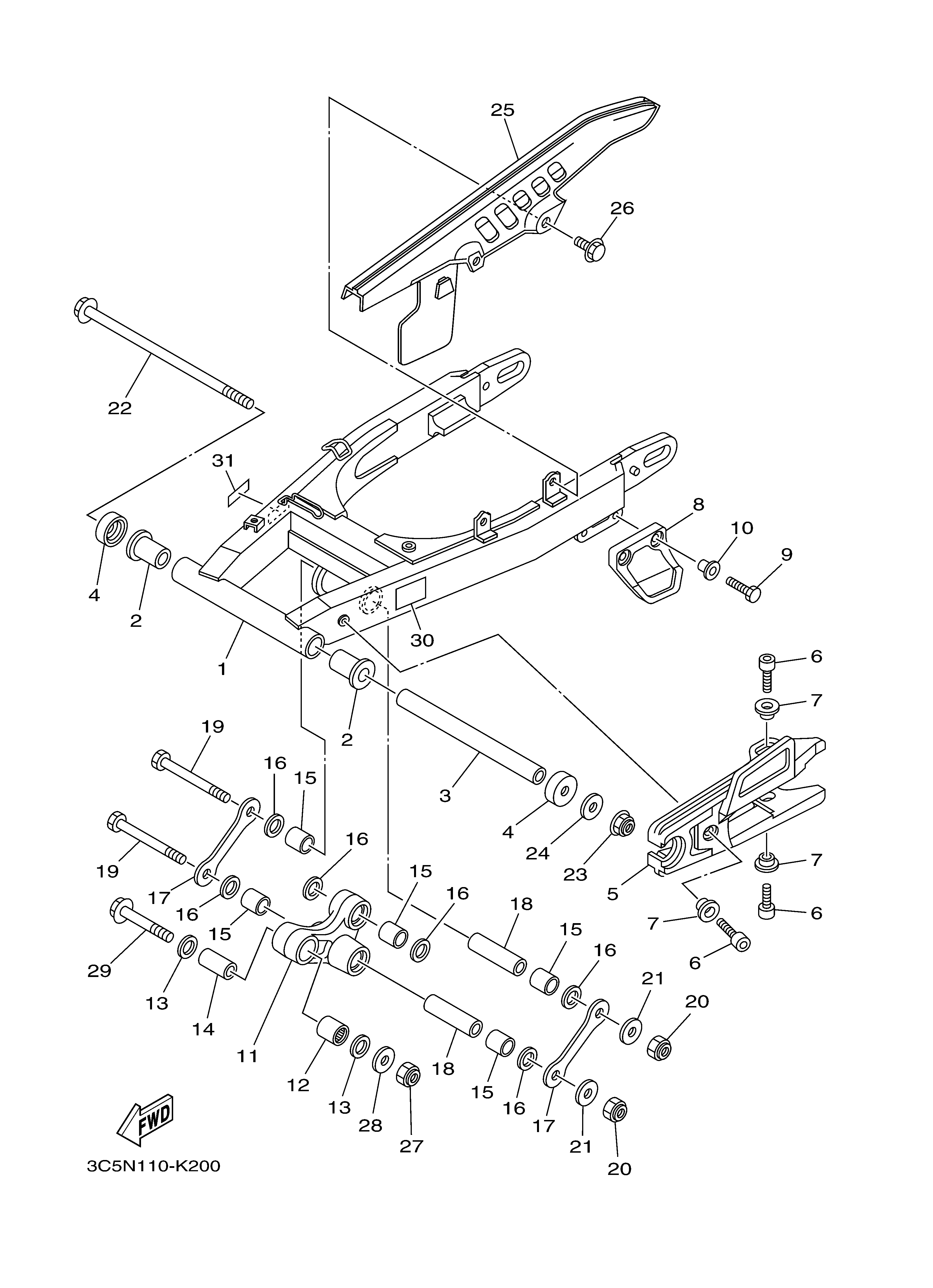 REAR ARM ภาพแยกชิ้นส่วน