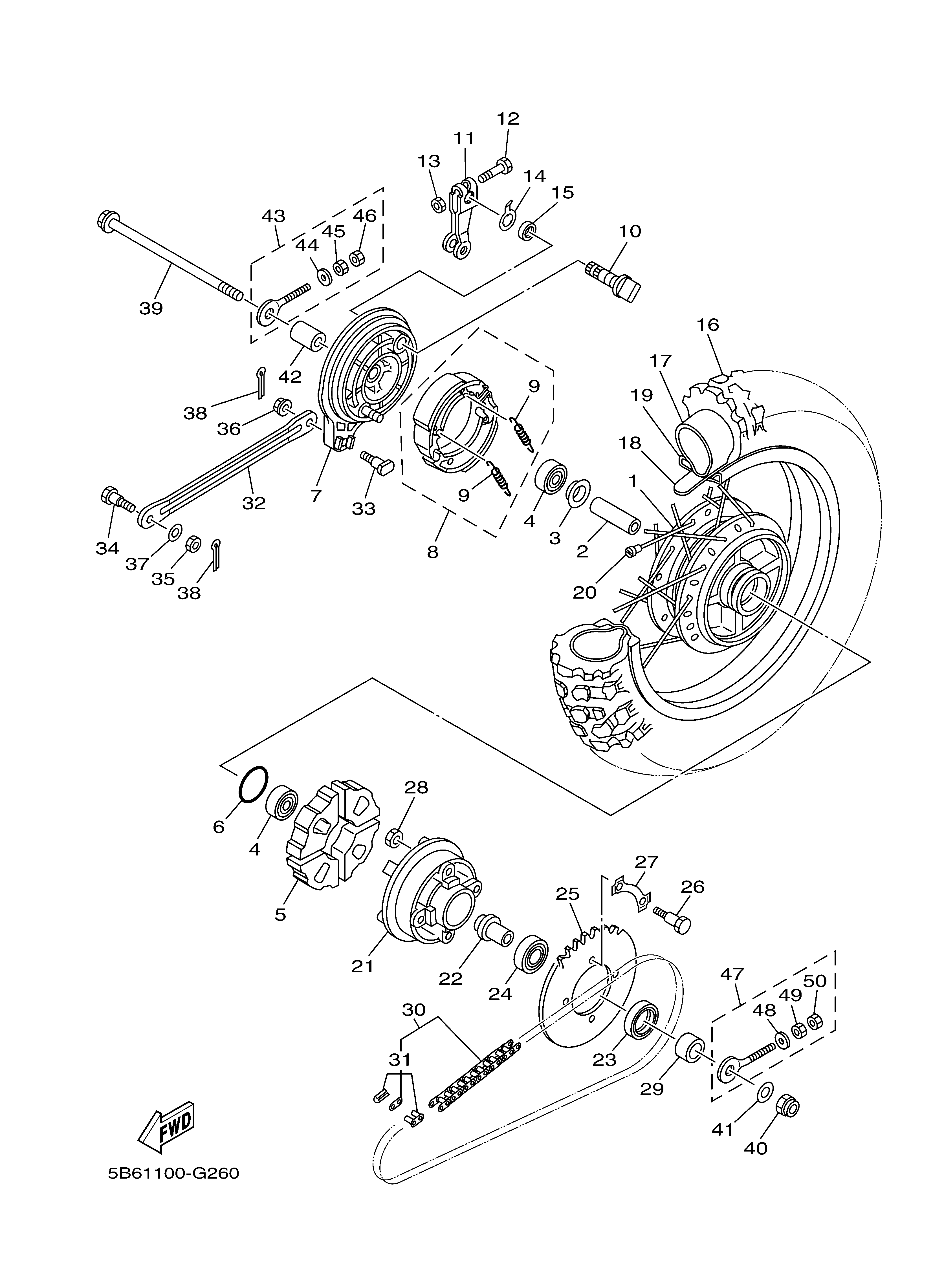 REAR WHEEL Despieces