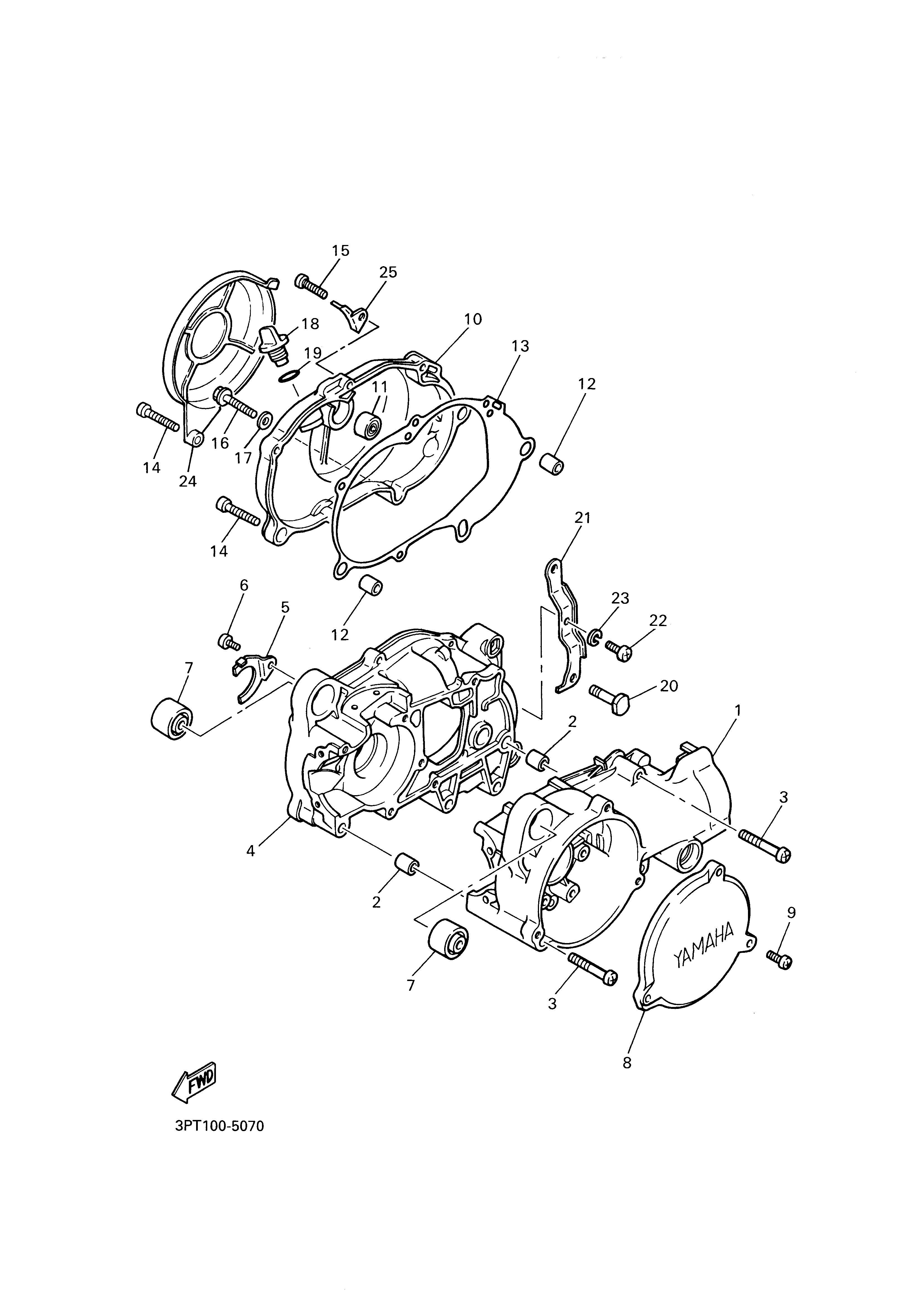 CRANKCASE Diagram terurai